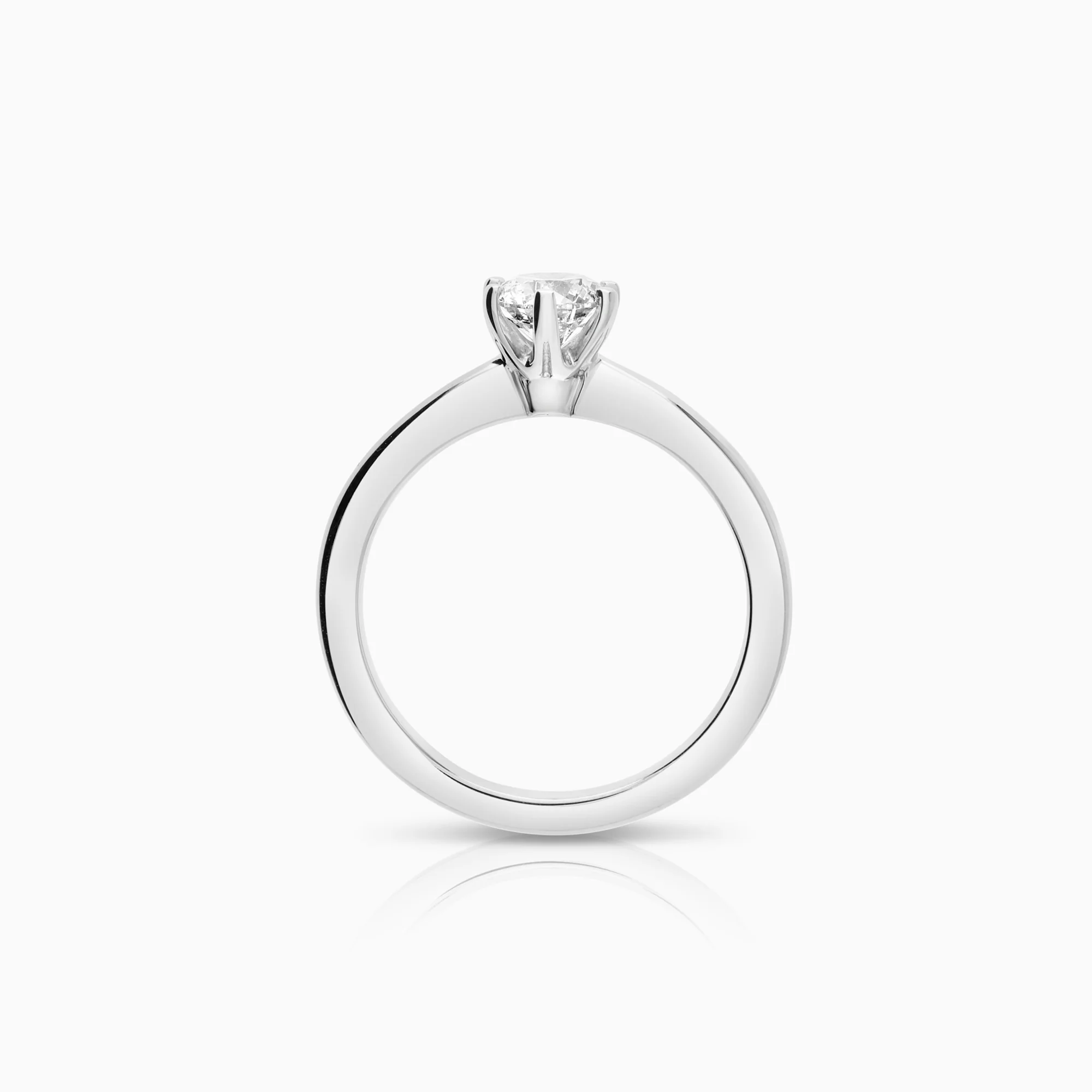 Solitaire diamond ring 0.75ct 18K white gold - Image 2