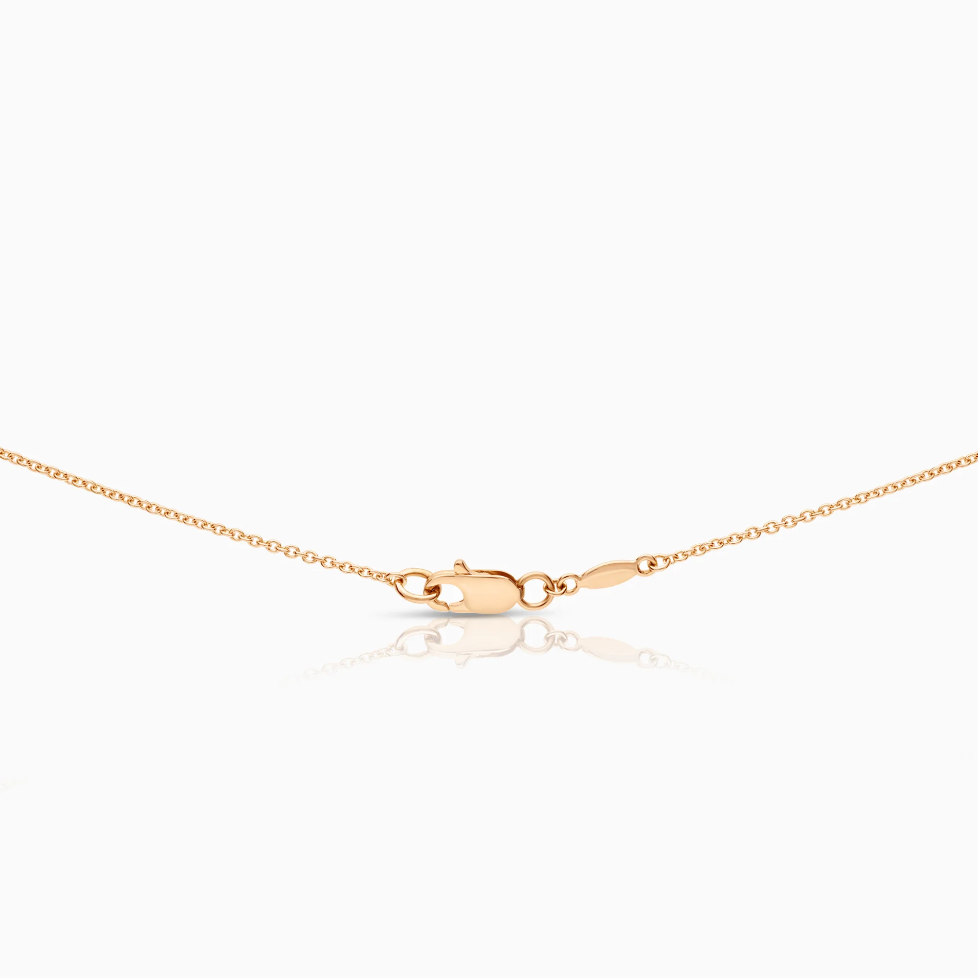 Solitaire necklace 0.19ct 18K rose gold - Image 2