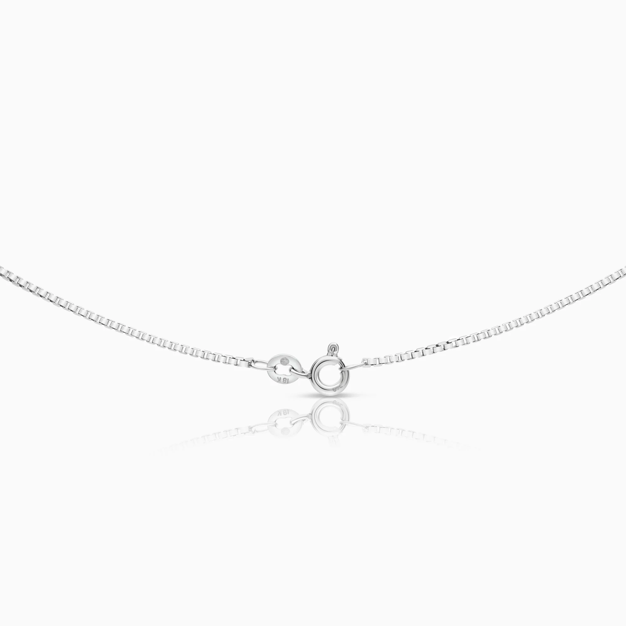 Solitaire necklace 0.25ct 18K white gold - Image 2
