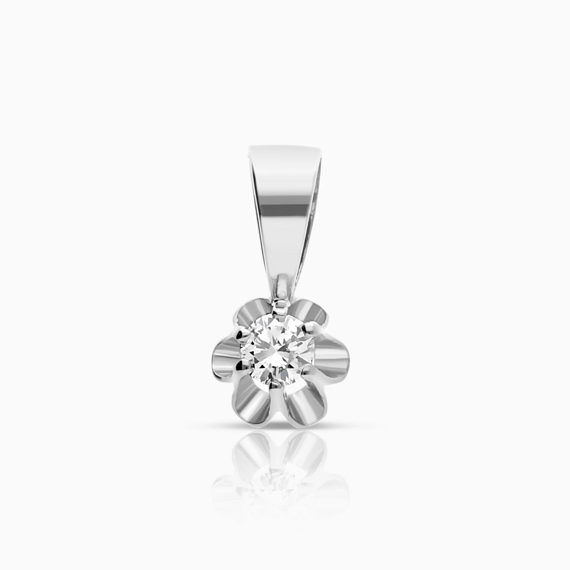 Solitaire pendant 0.54g 0.1ct 18K gold