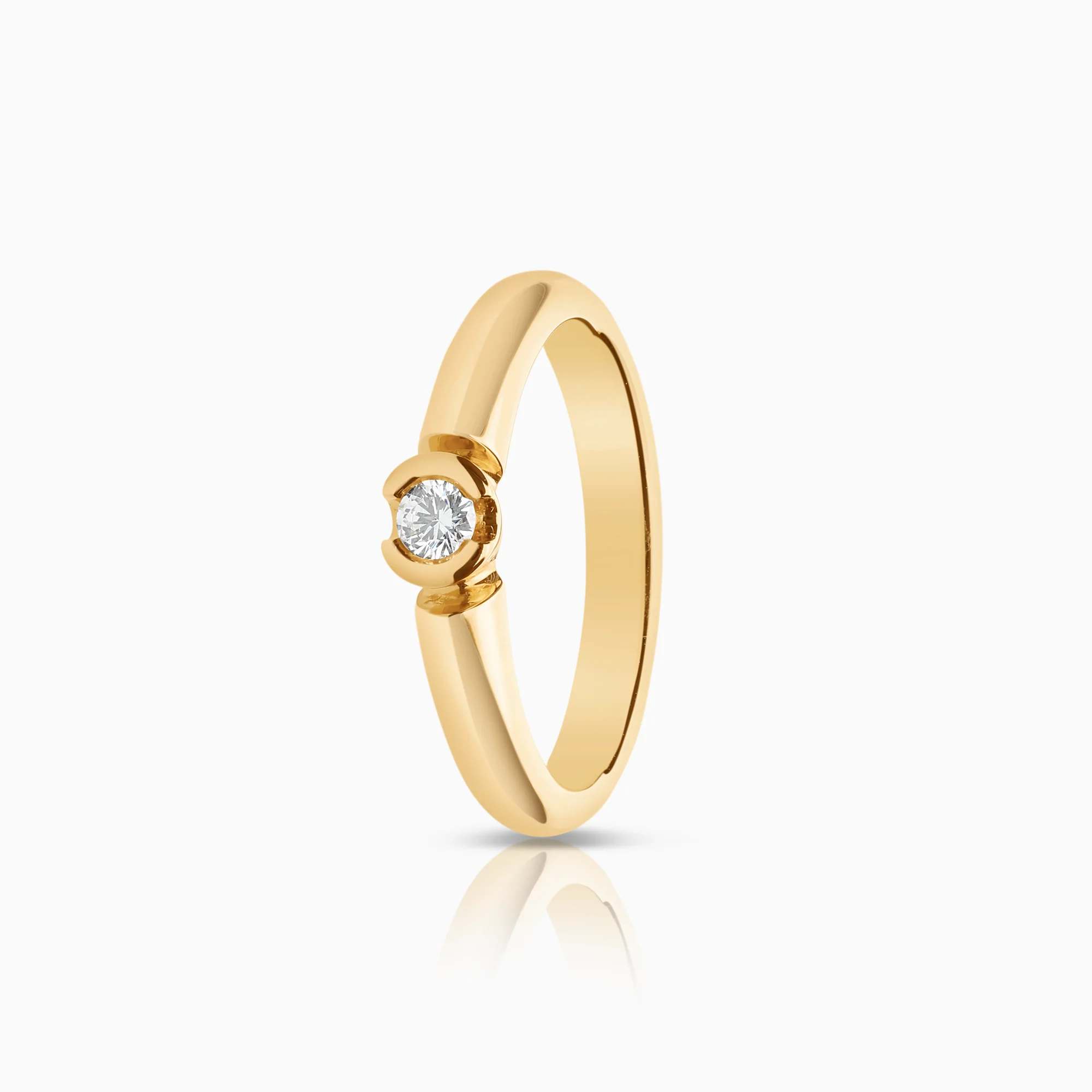 Solitaire Ring 0.09ct 18K Gold