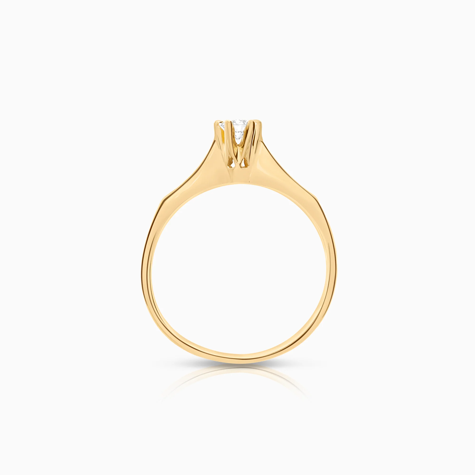 Solitaire ring 0.15ct 18K gold - Image 2