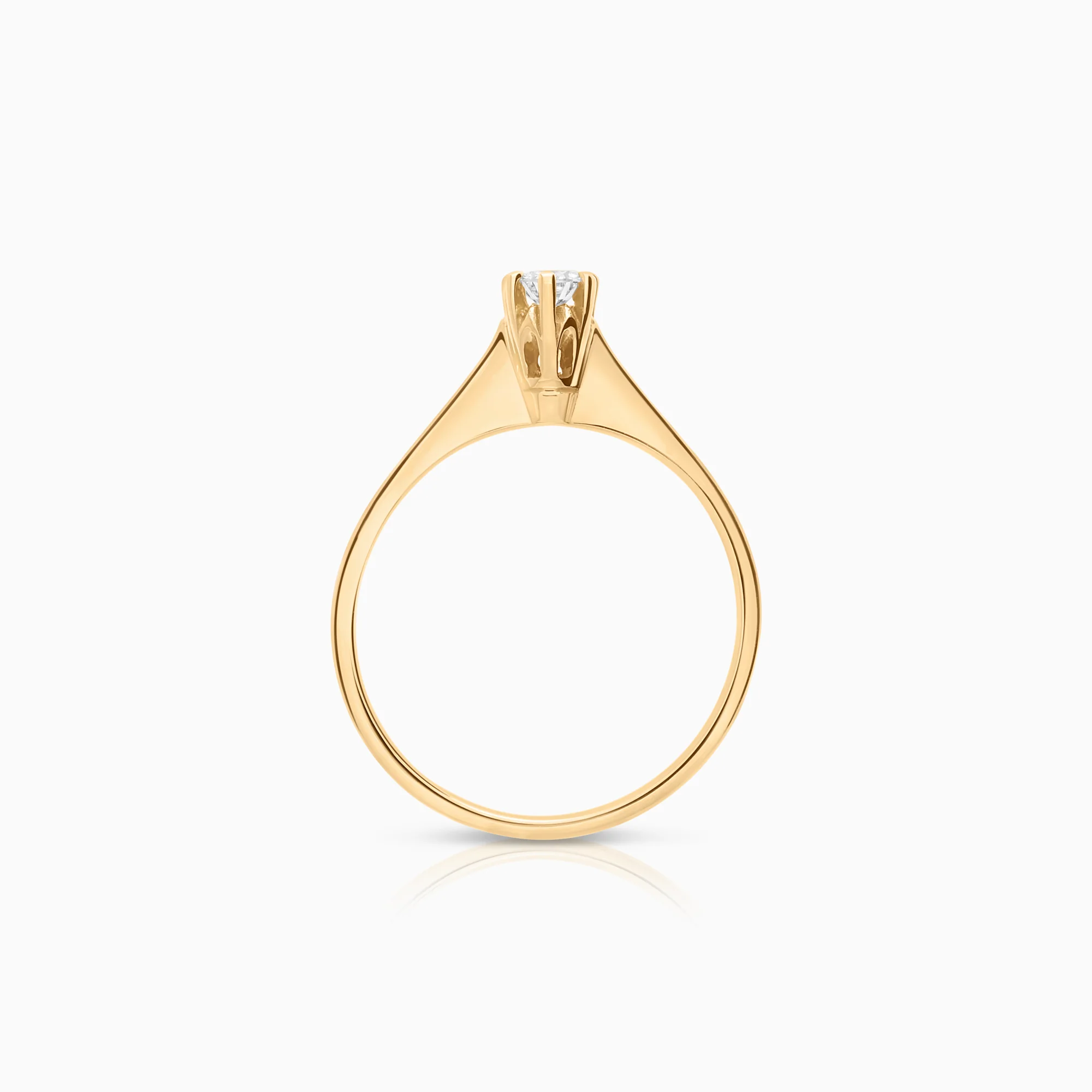 Solitaire ring 0.15ct 18K gold - Image 2