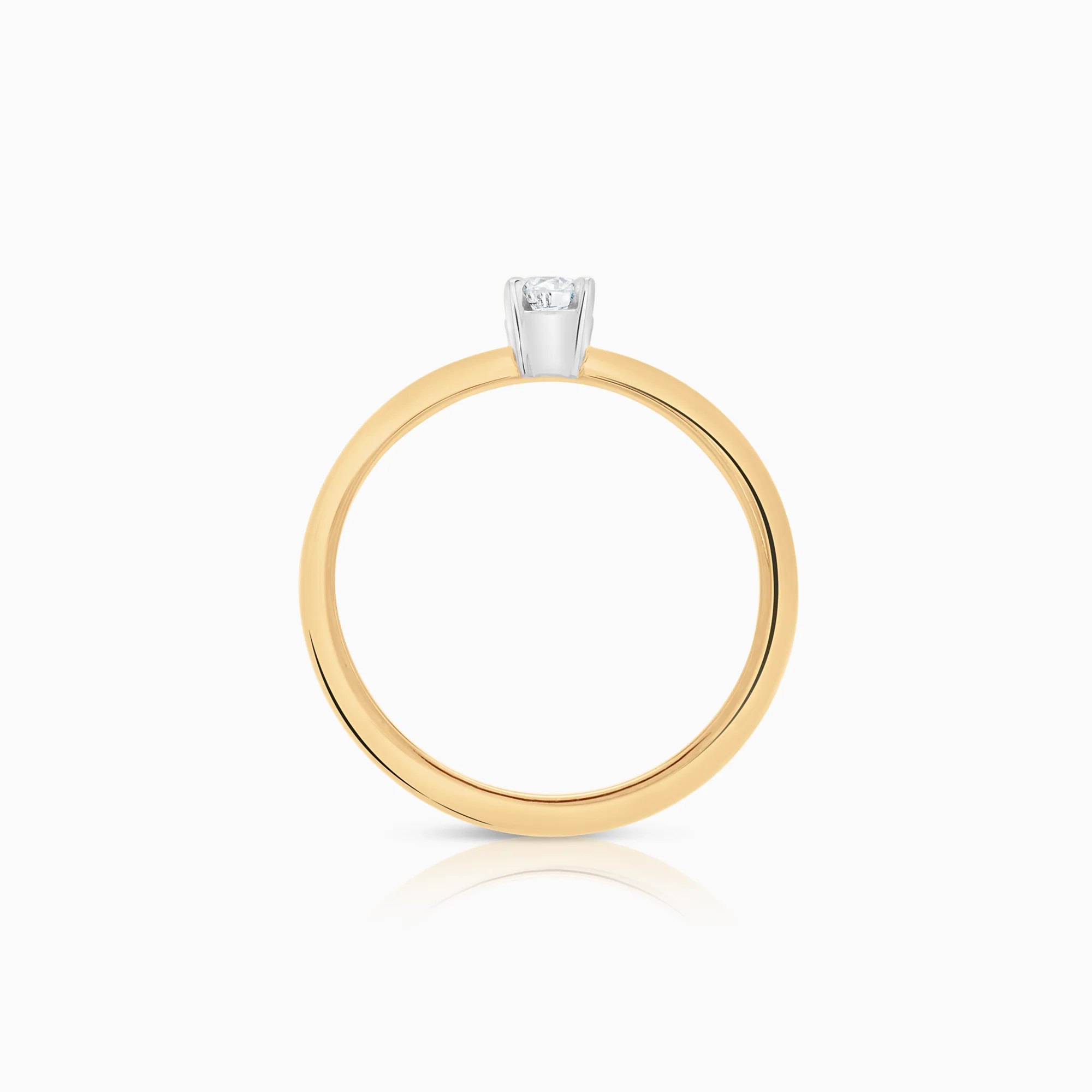 Solitaire ring 0.18ct 18K gold - Image 2