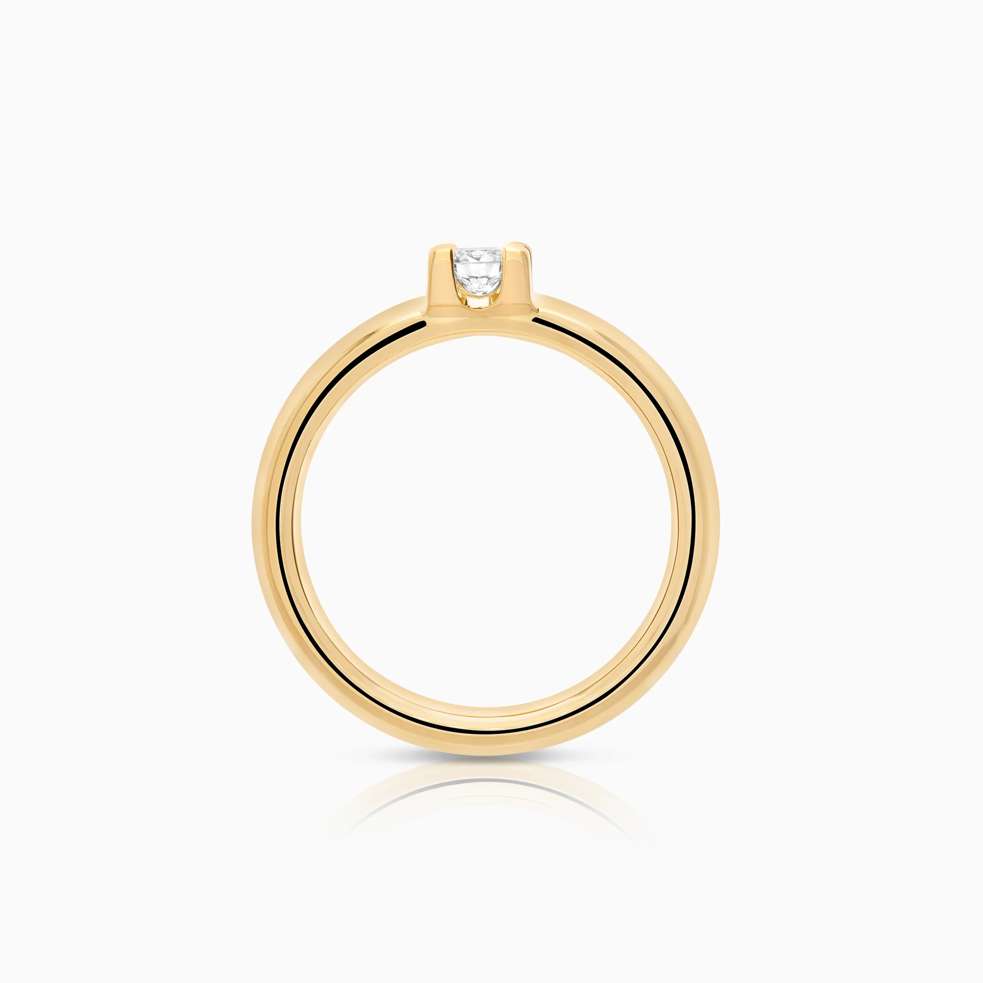 Solitaire ring 0.20ct 18K gold - Image 2