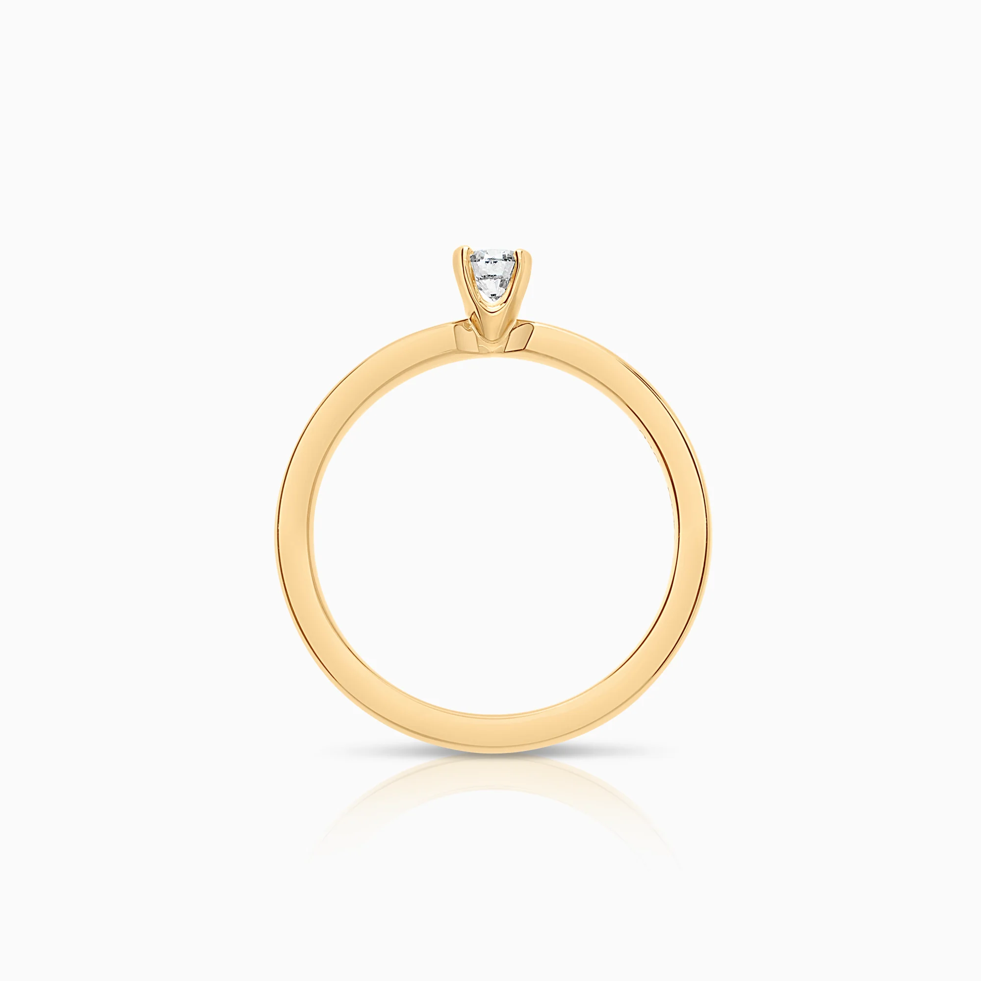 Solitaire ring 0.20ct 18K gold - Image 2