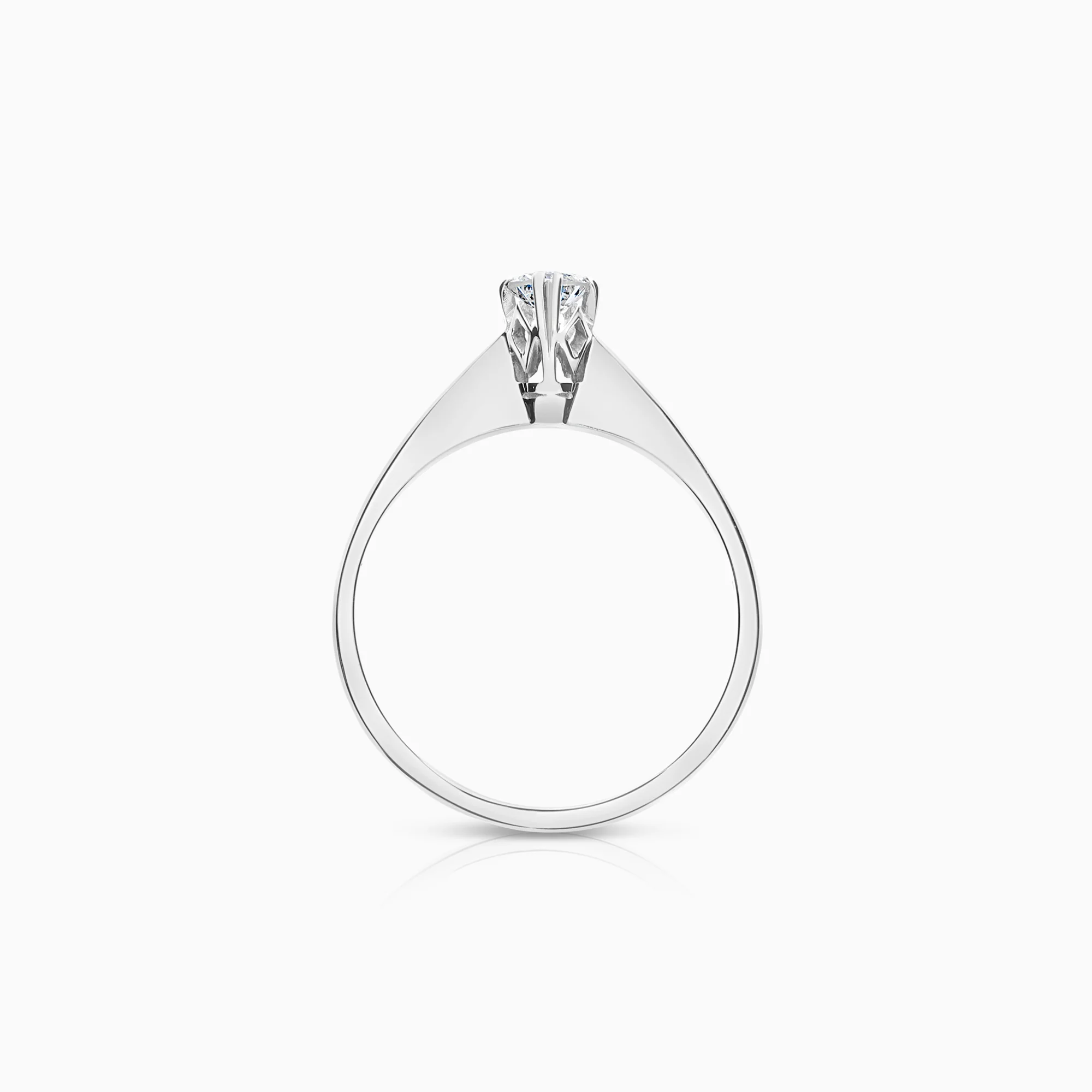 Solitaire ring 0.22ct 18K white gold - Image 2