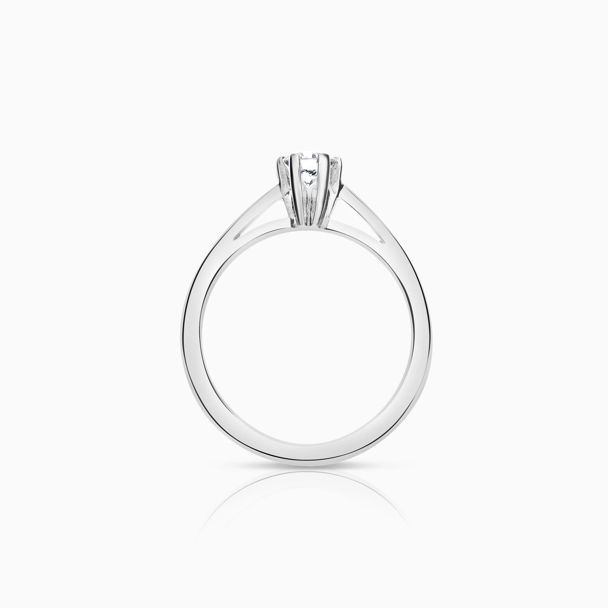 Solitaire ring 0.22ct 18K white gold - Image 2