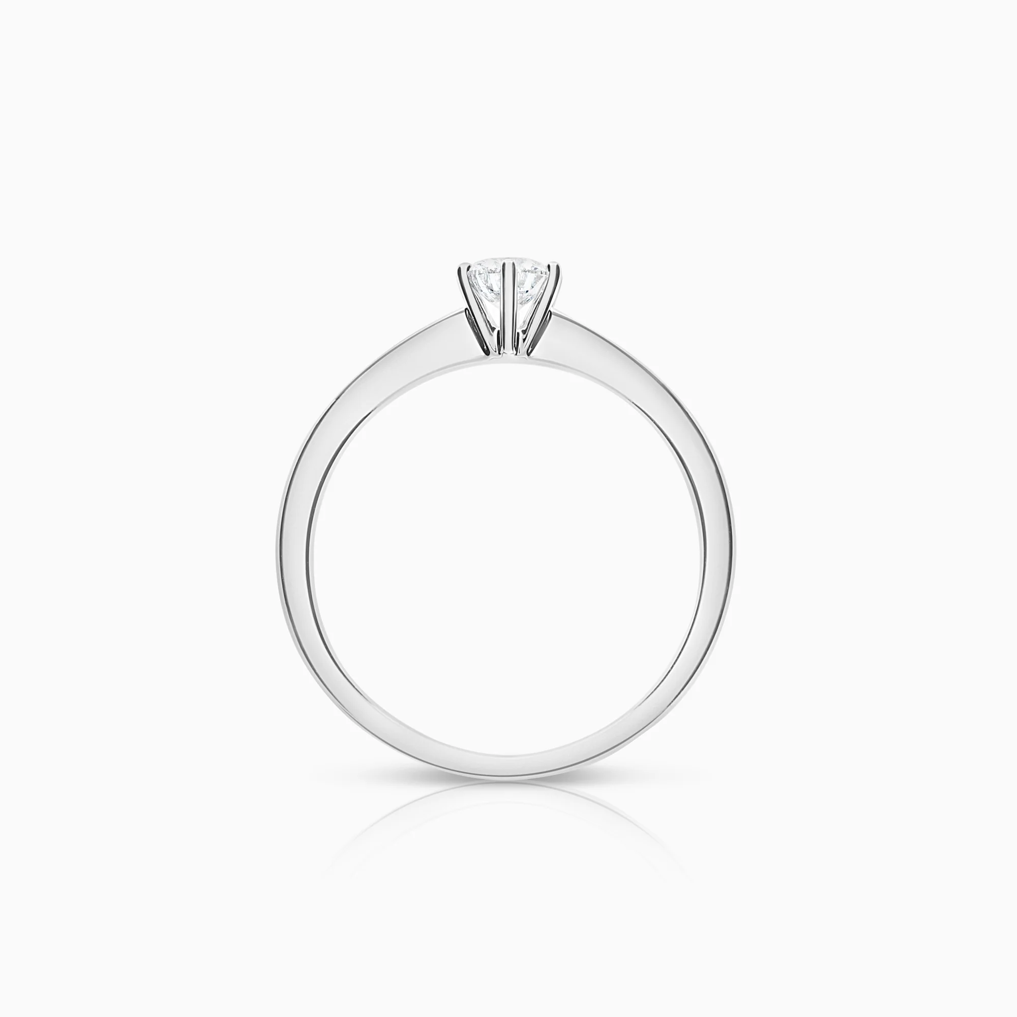 Solitaire ring 0.24ct 18K white gold - Image 2