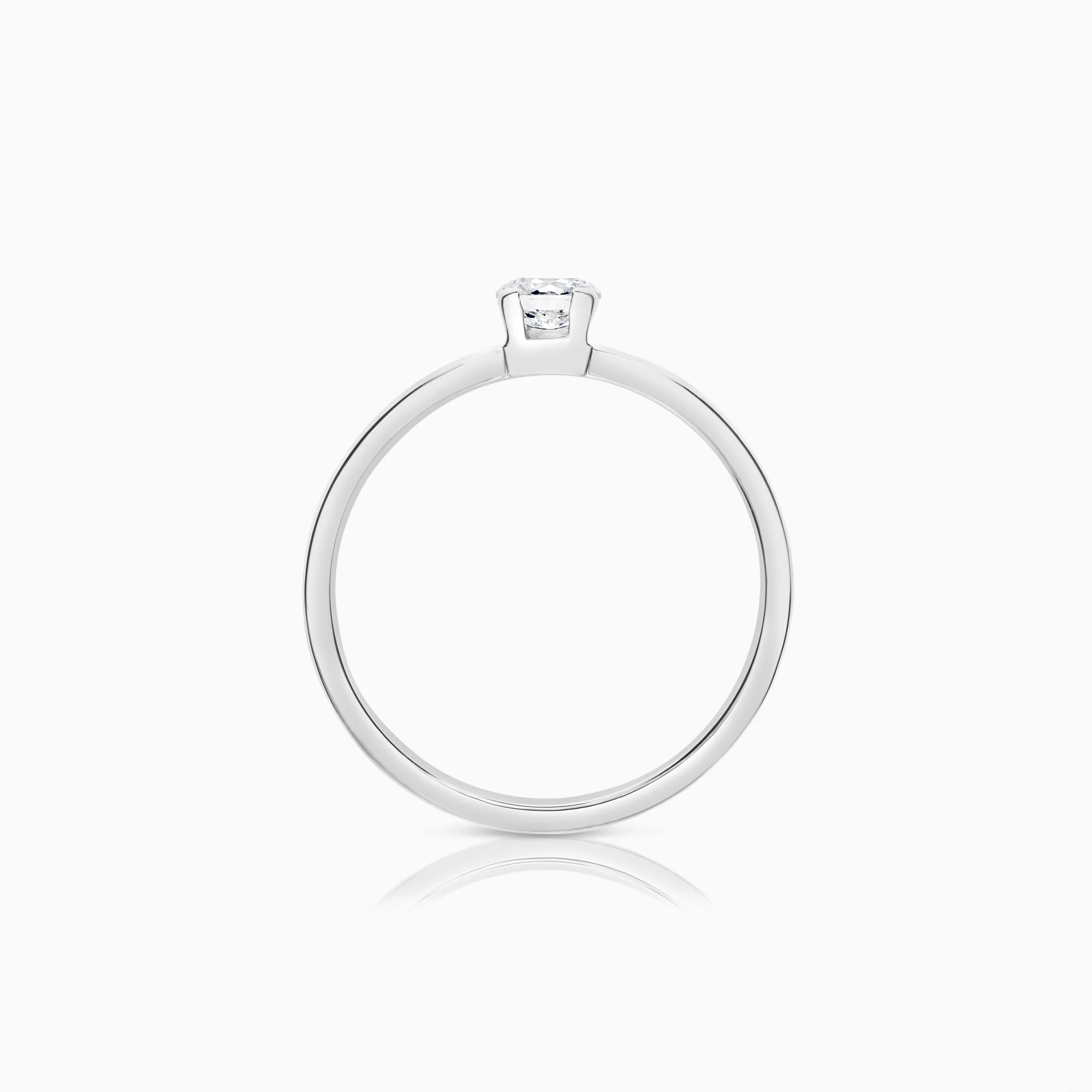Solitaire ring 0.24ct 18K white gold - Image 2