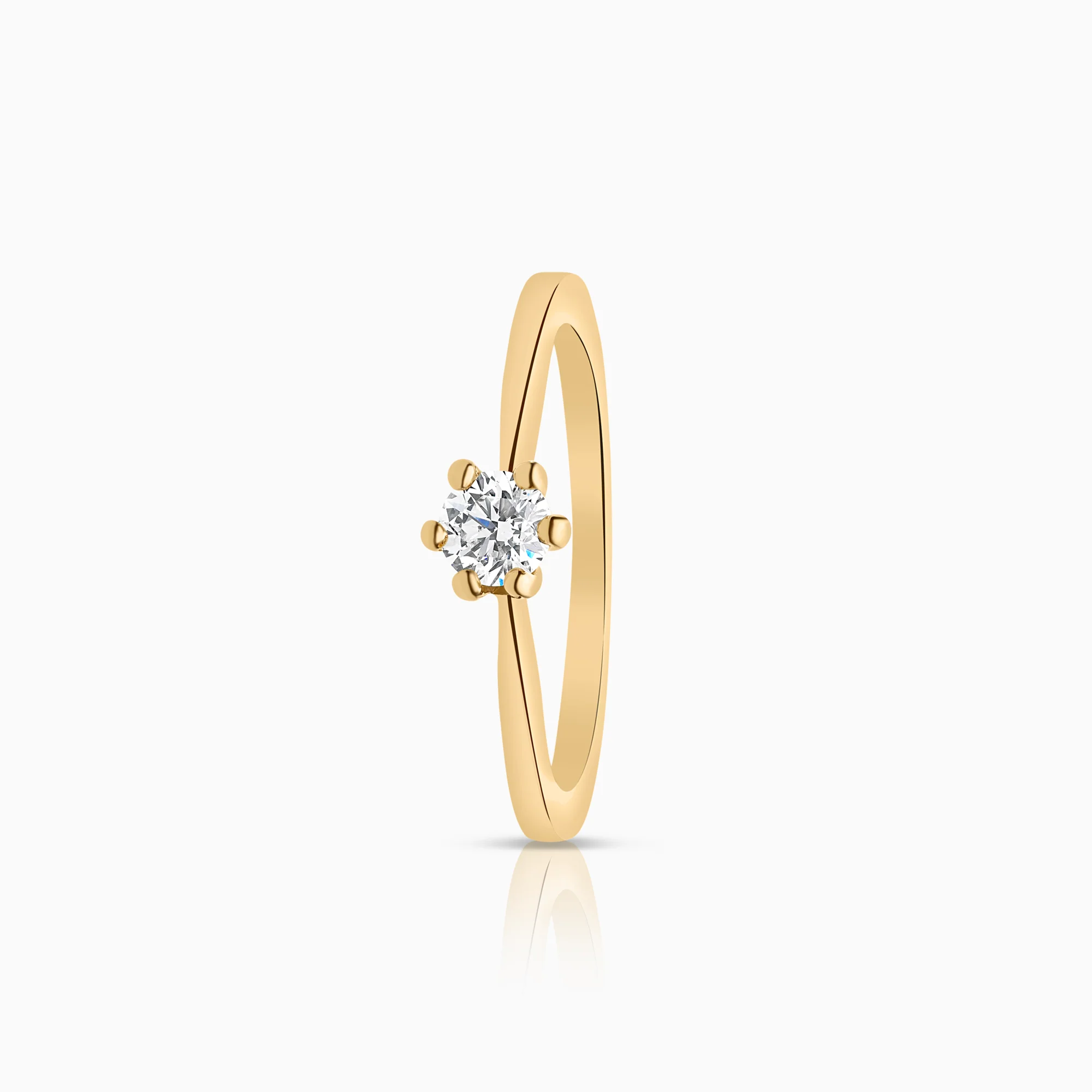 Solitaire ring 0.25ct 18K gold