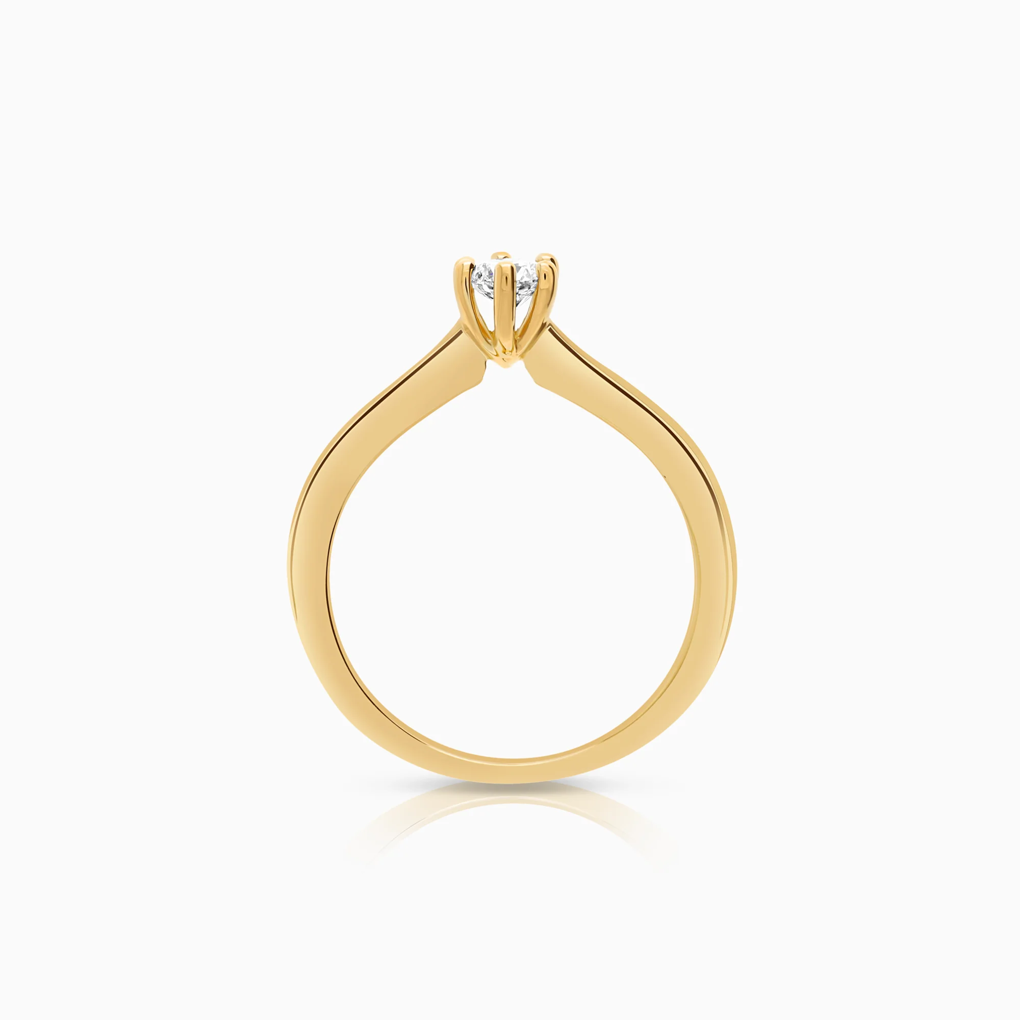 Solitaire ring 0.25ct 18K gold - Image 2