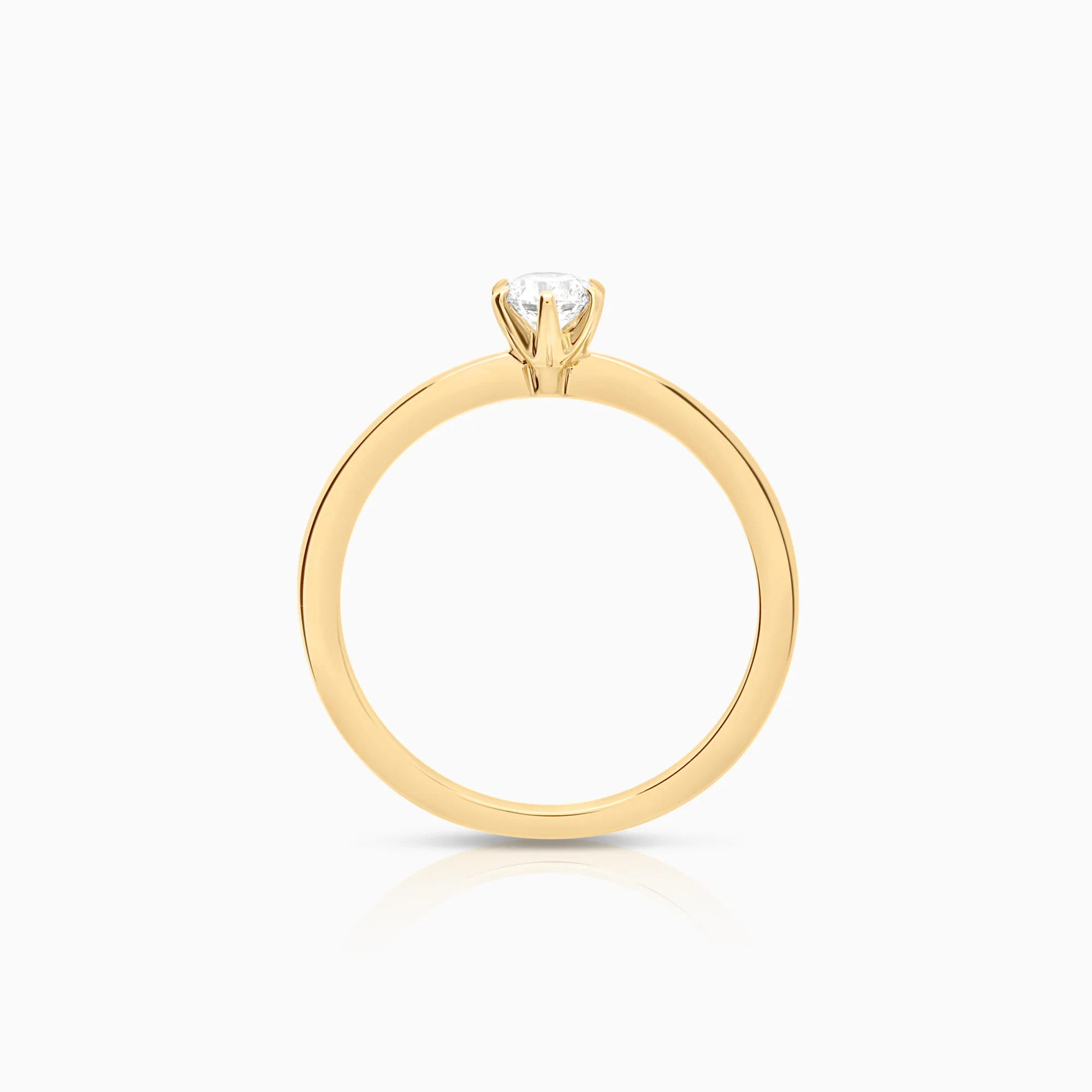 Solitaire ring 0.25ct 18K gold - Image 2