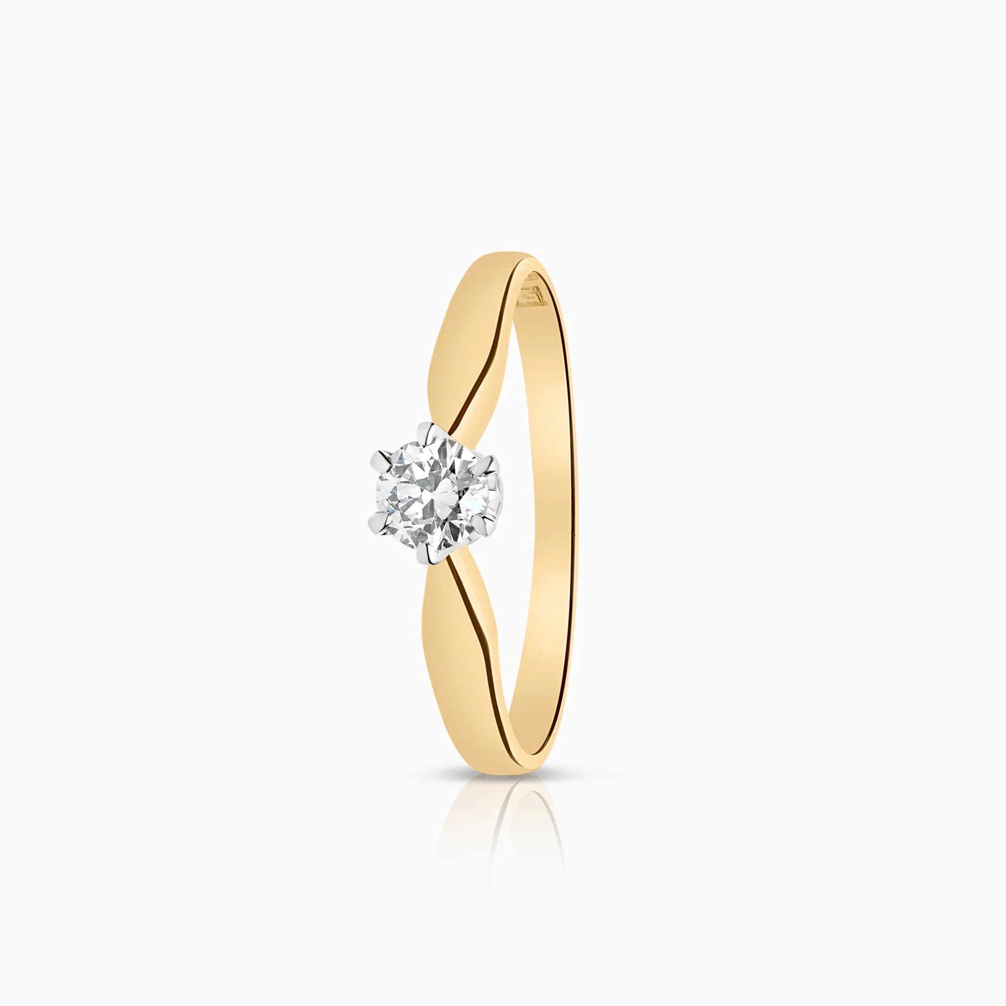 Solitaire ring 0.26ct 18K gold