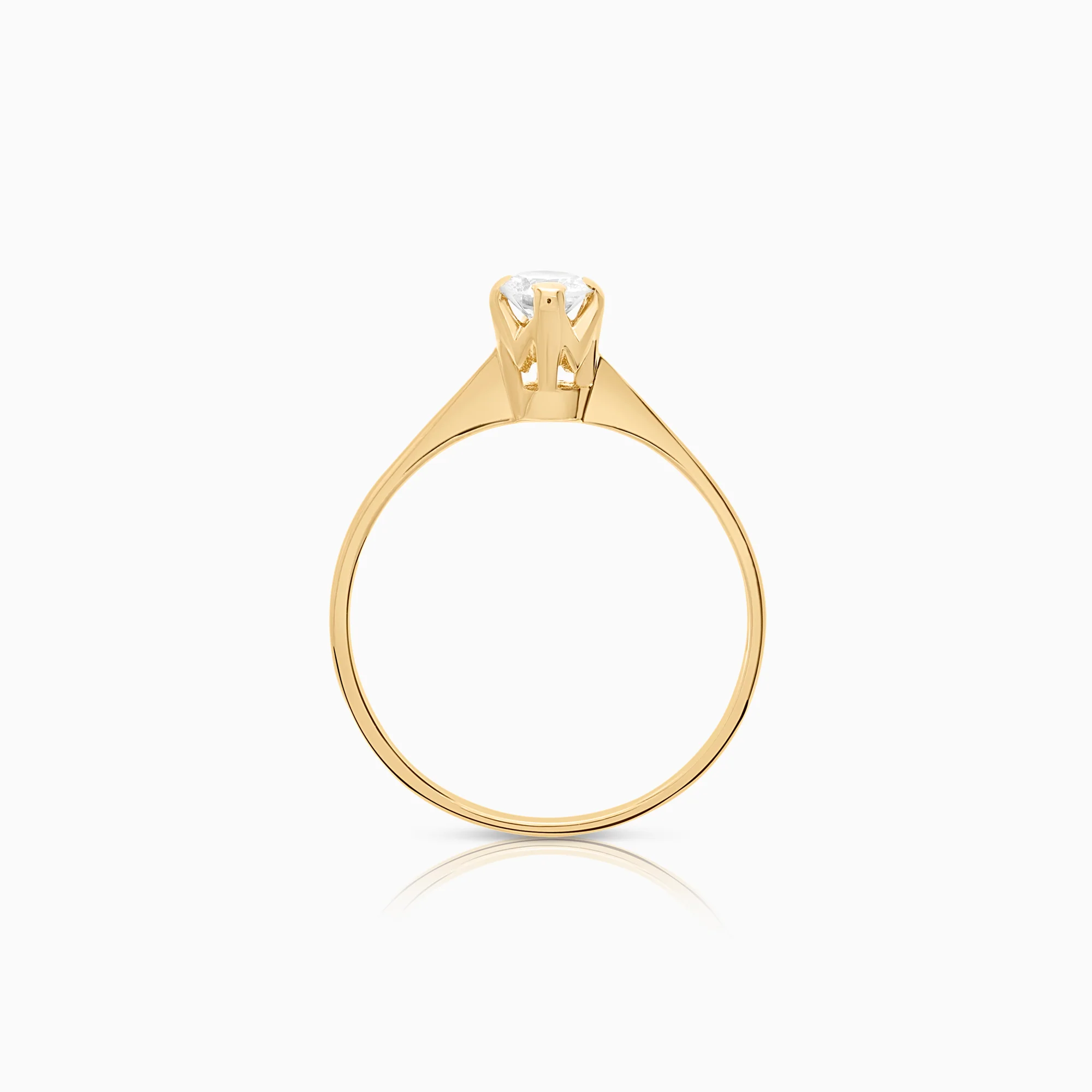 Solitaire ring 0.27ct 18K gold - Image 2
