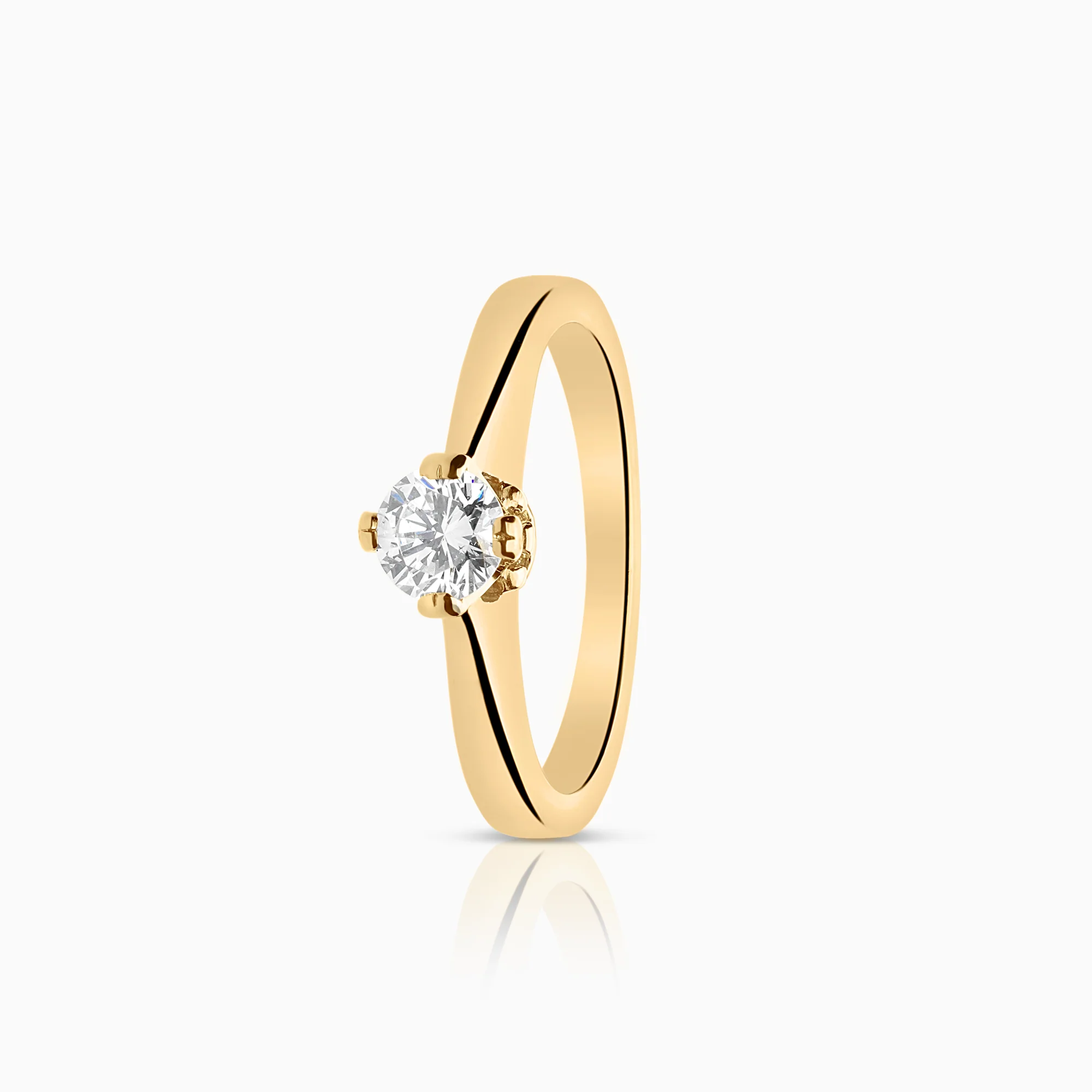 Solitaire ring 0.27ct 18K gold