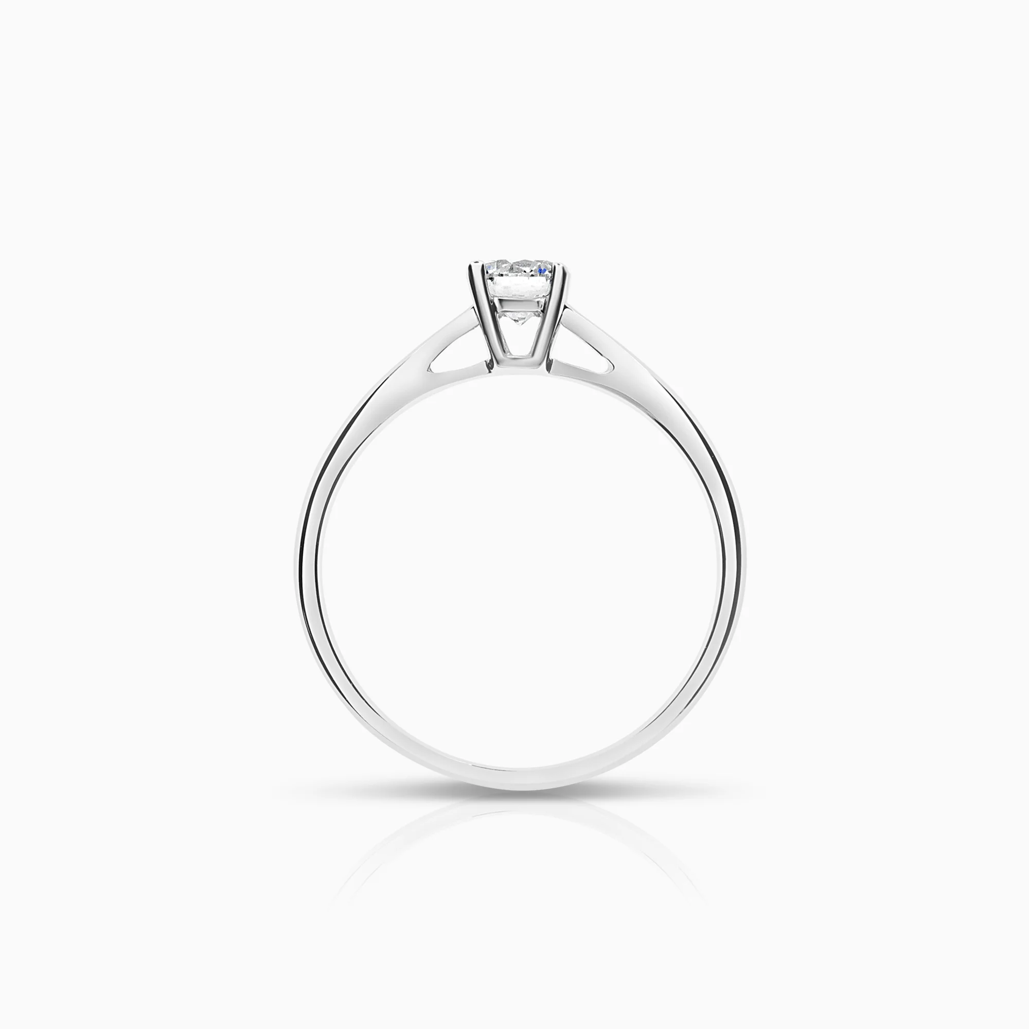 Solitaire ring 0.31ct 18K white gold - Image 2