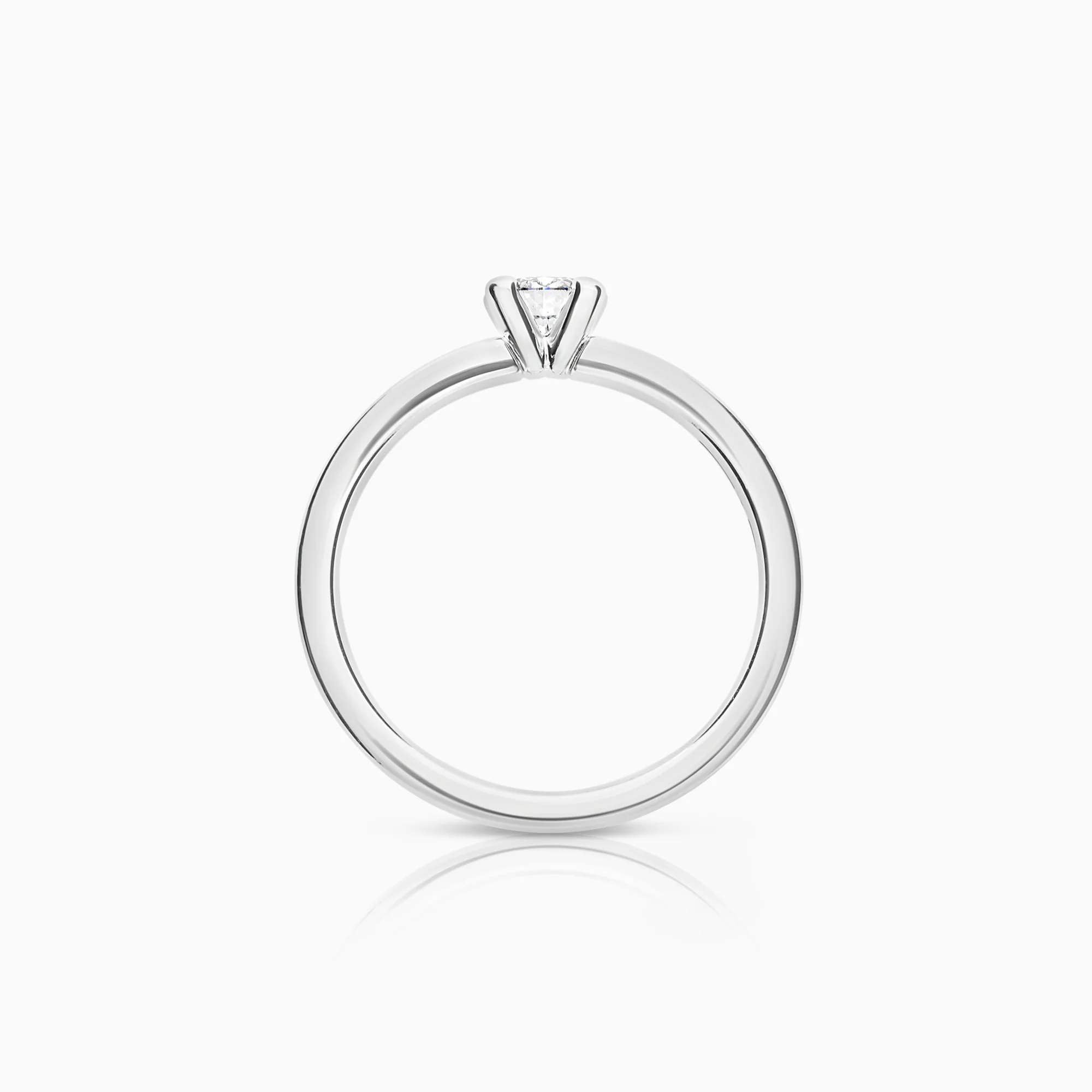 Solitaire ring 0.32ct 18K white gold - Image 2