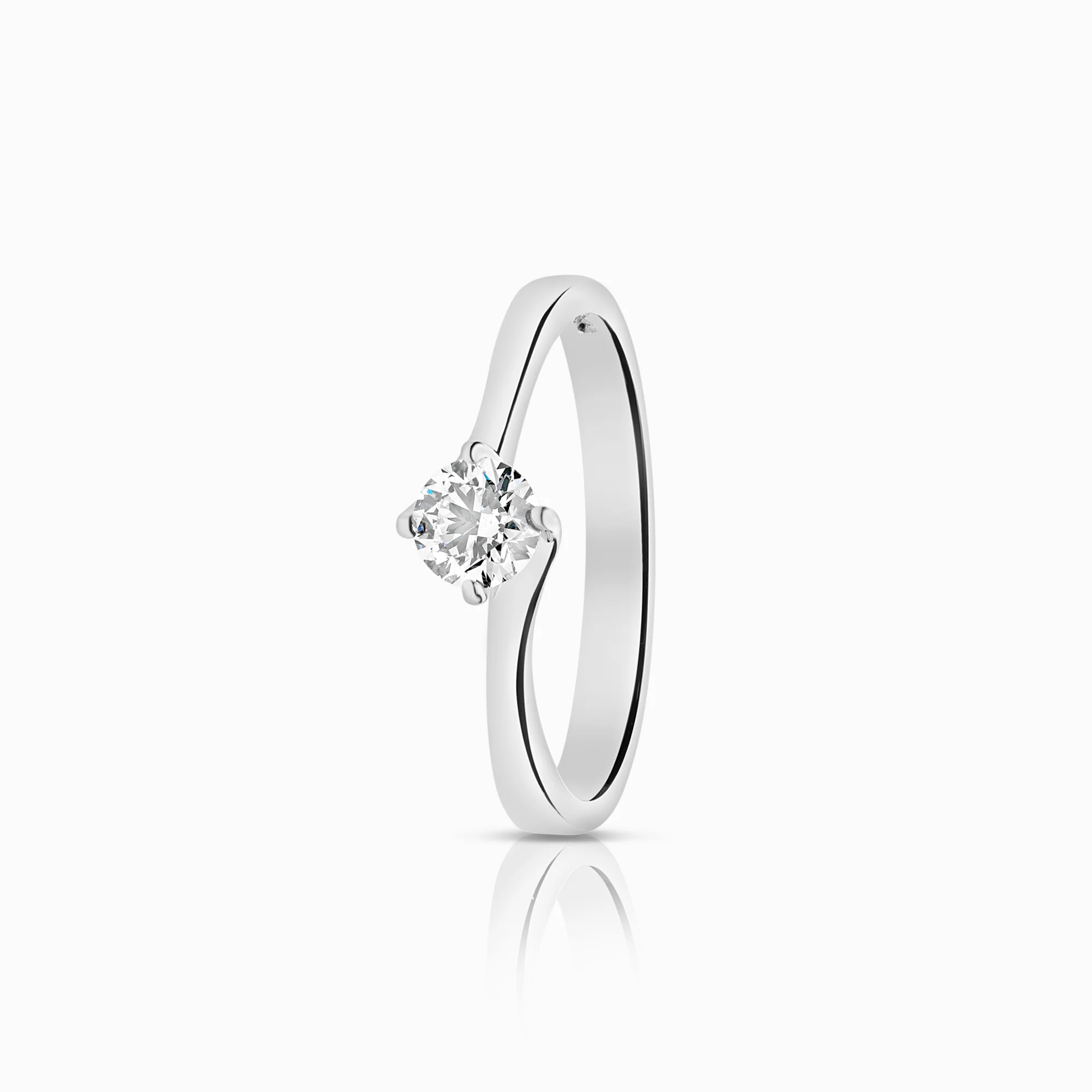 Solitaire ring 0.32ct Platinum 950