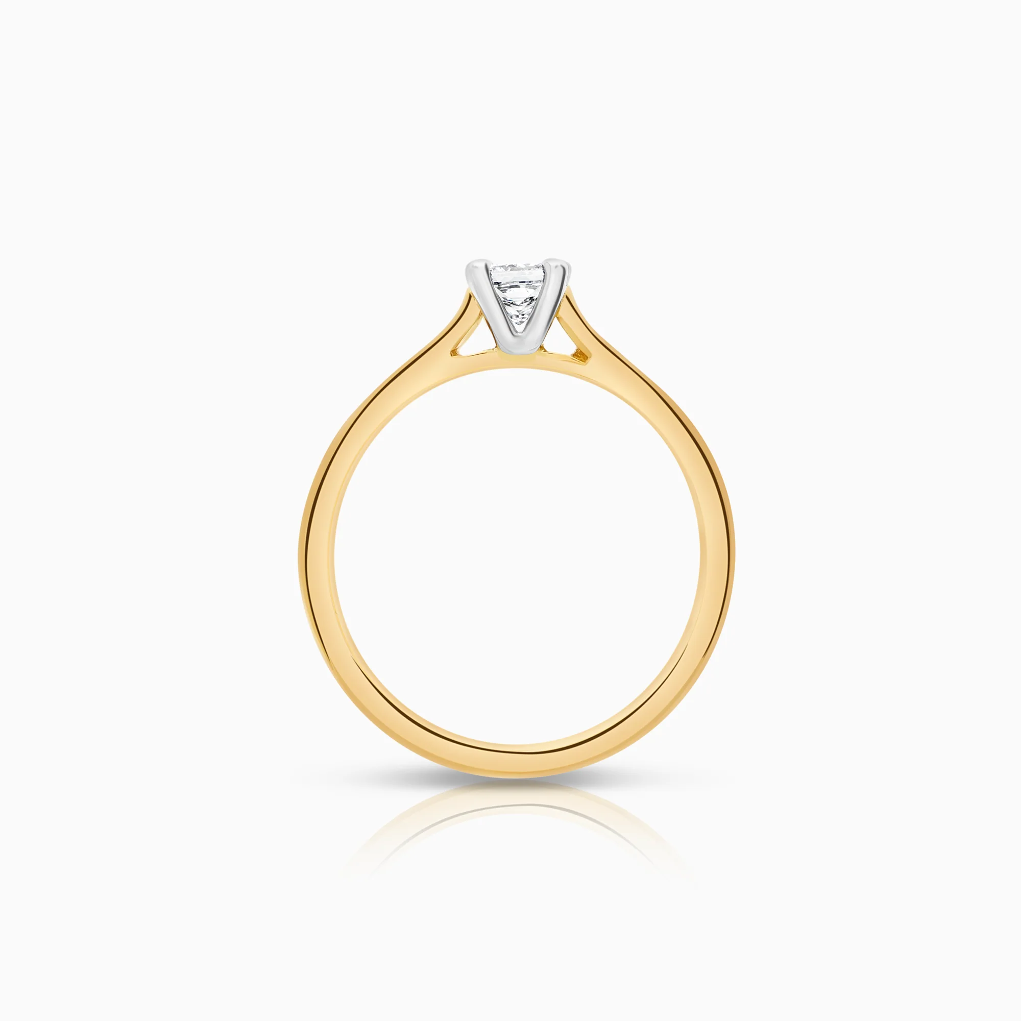 Solitaire ring 0.40ct 18K gold - Image 2
