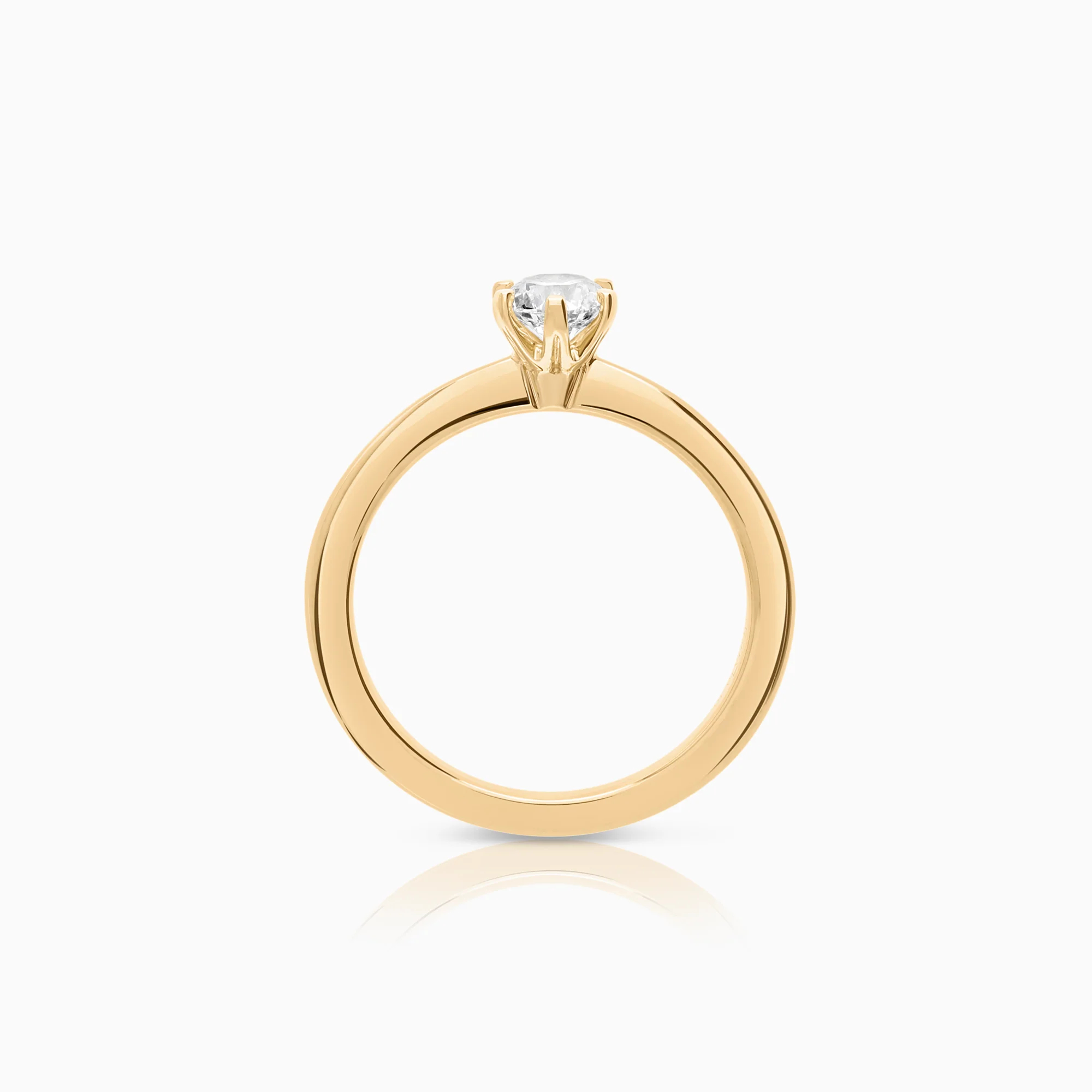 Solitaire ring 0.40ct 18K gold - Image 2