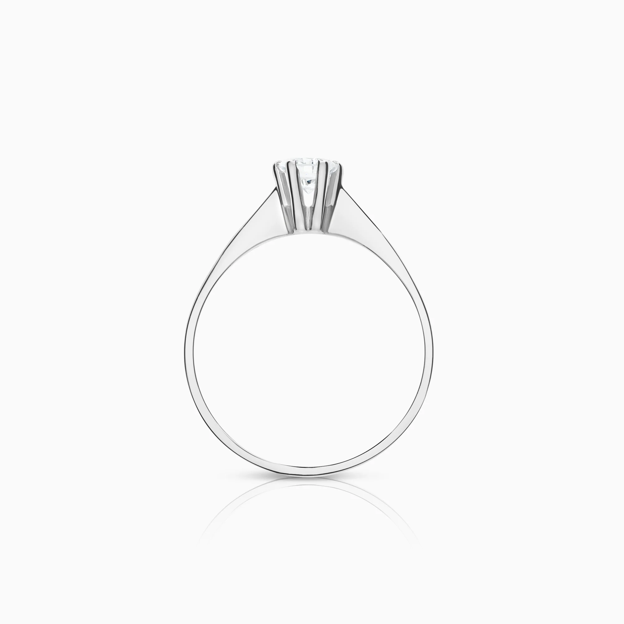 Solitaire ring 0.40ct 18K white gold - Image 2