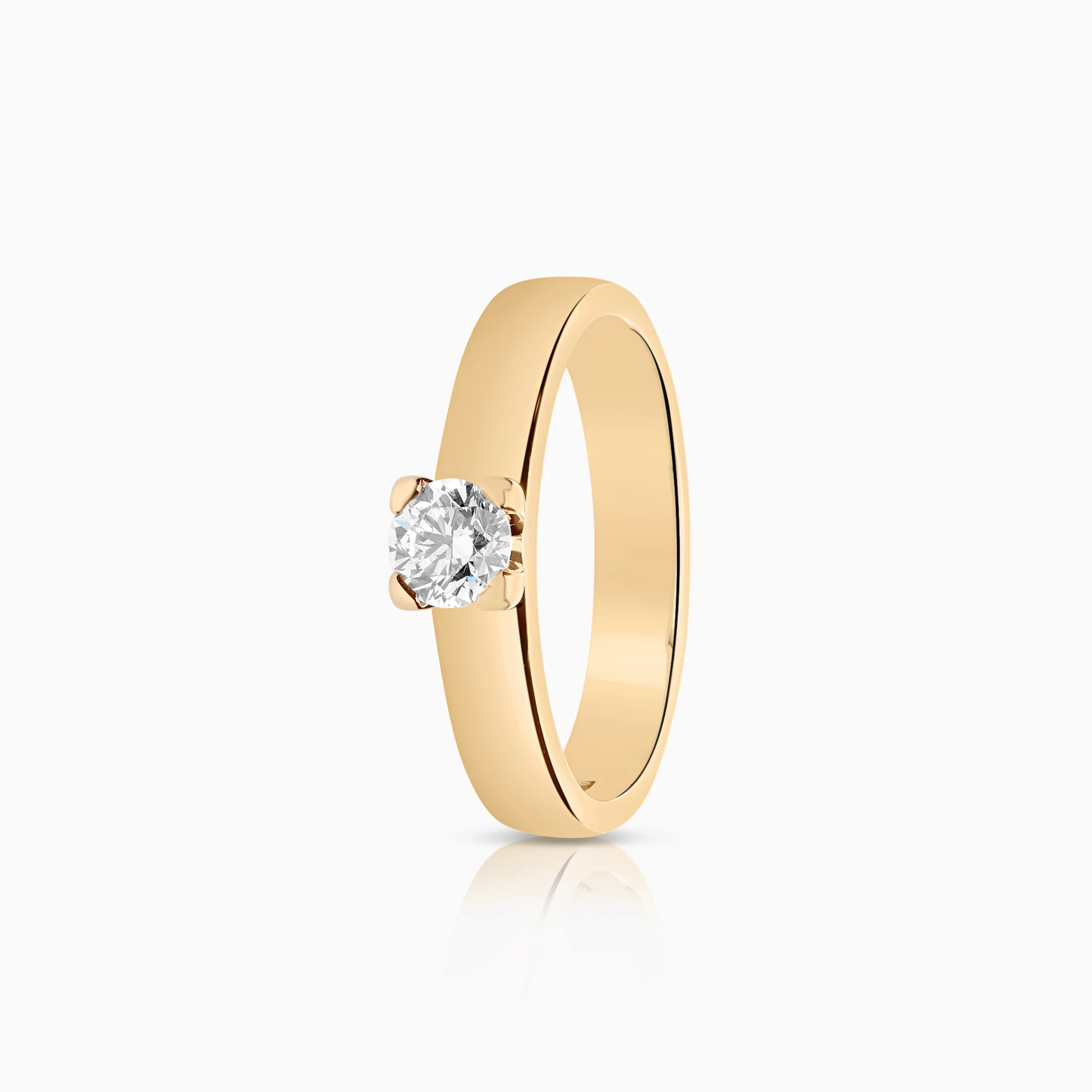 Solitaire ring 0.45ct 18K gold