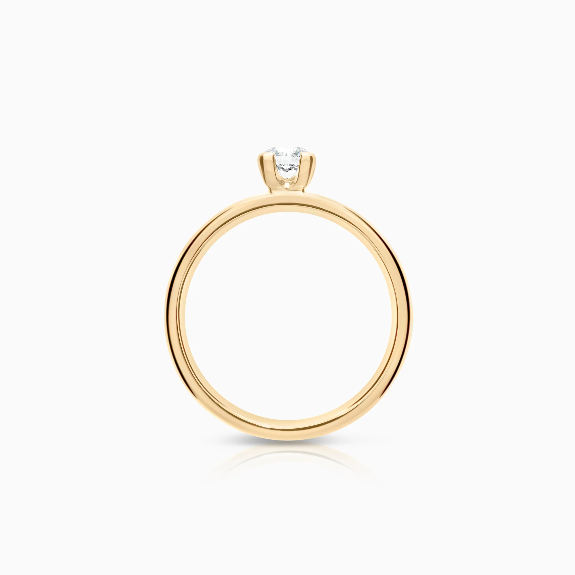 Solitaire ring 0.45ct 18K gold - Image 2