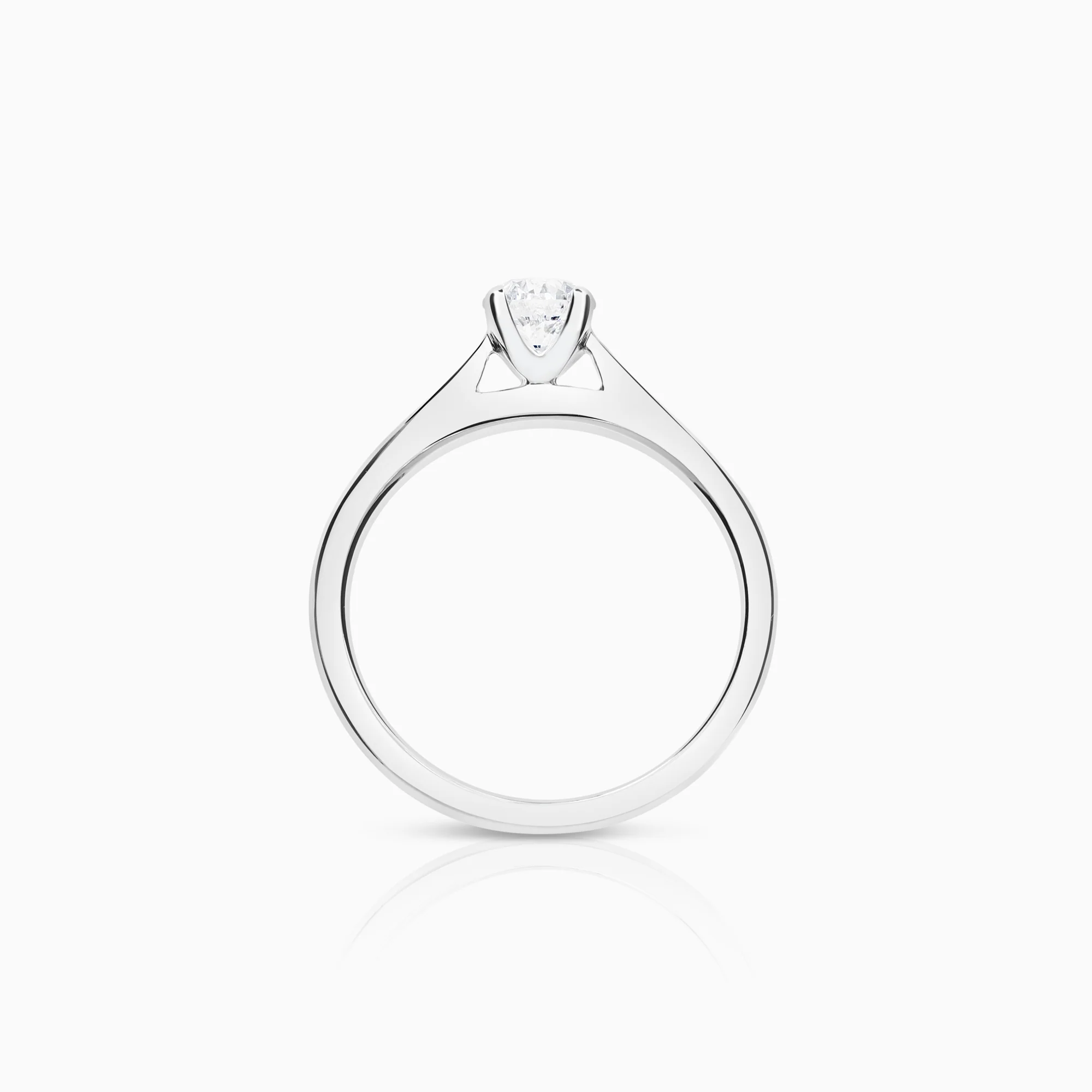 Solitaire ring 0.50ct 18K white gold - Image 2