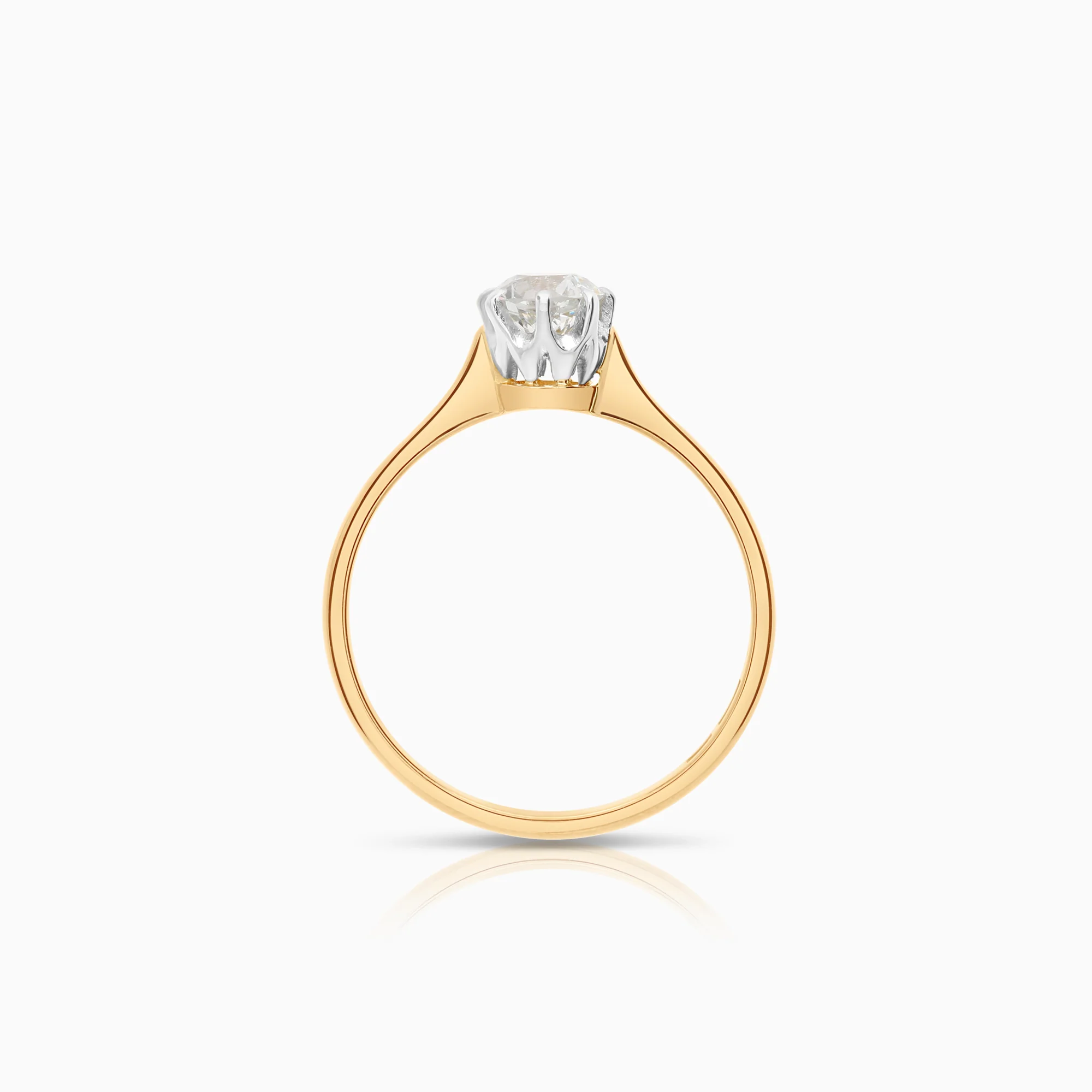 Solitaire ring 0.60ct 18K gold - Image 2