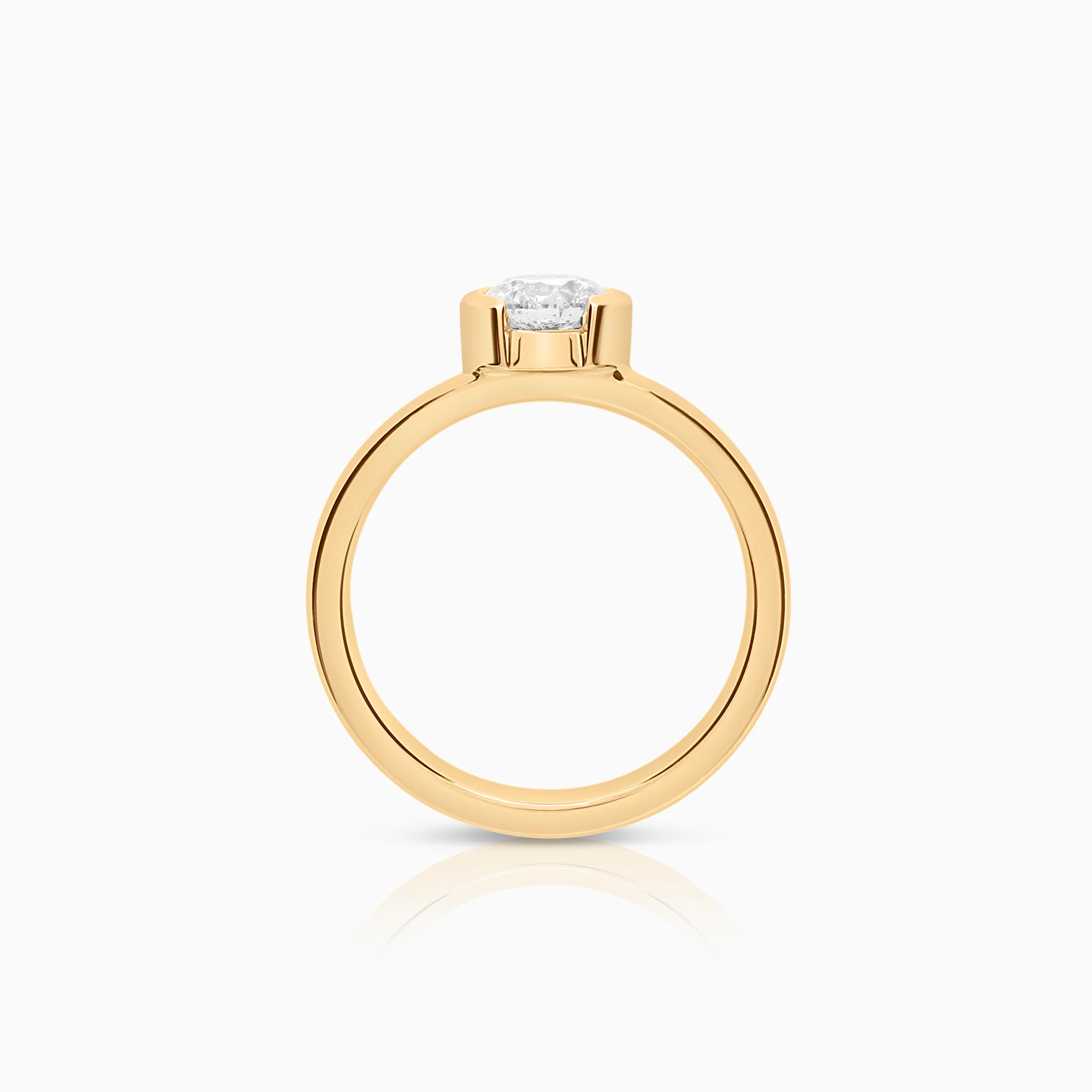Solitaire ring 0.70ct 18K gold - Image 2