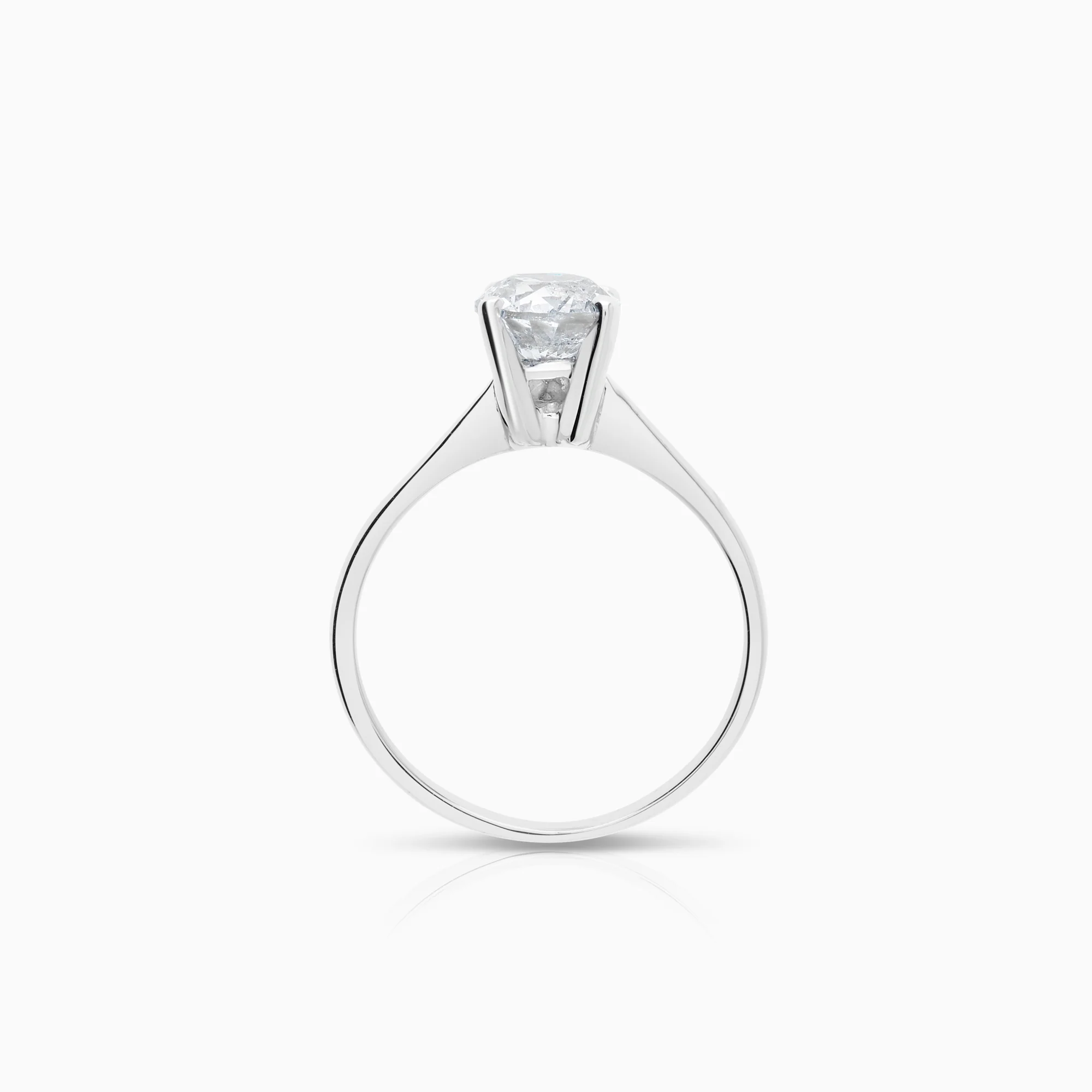 Solitaire ring 0.80ct 14K white gold - Image 2