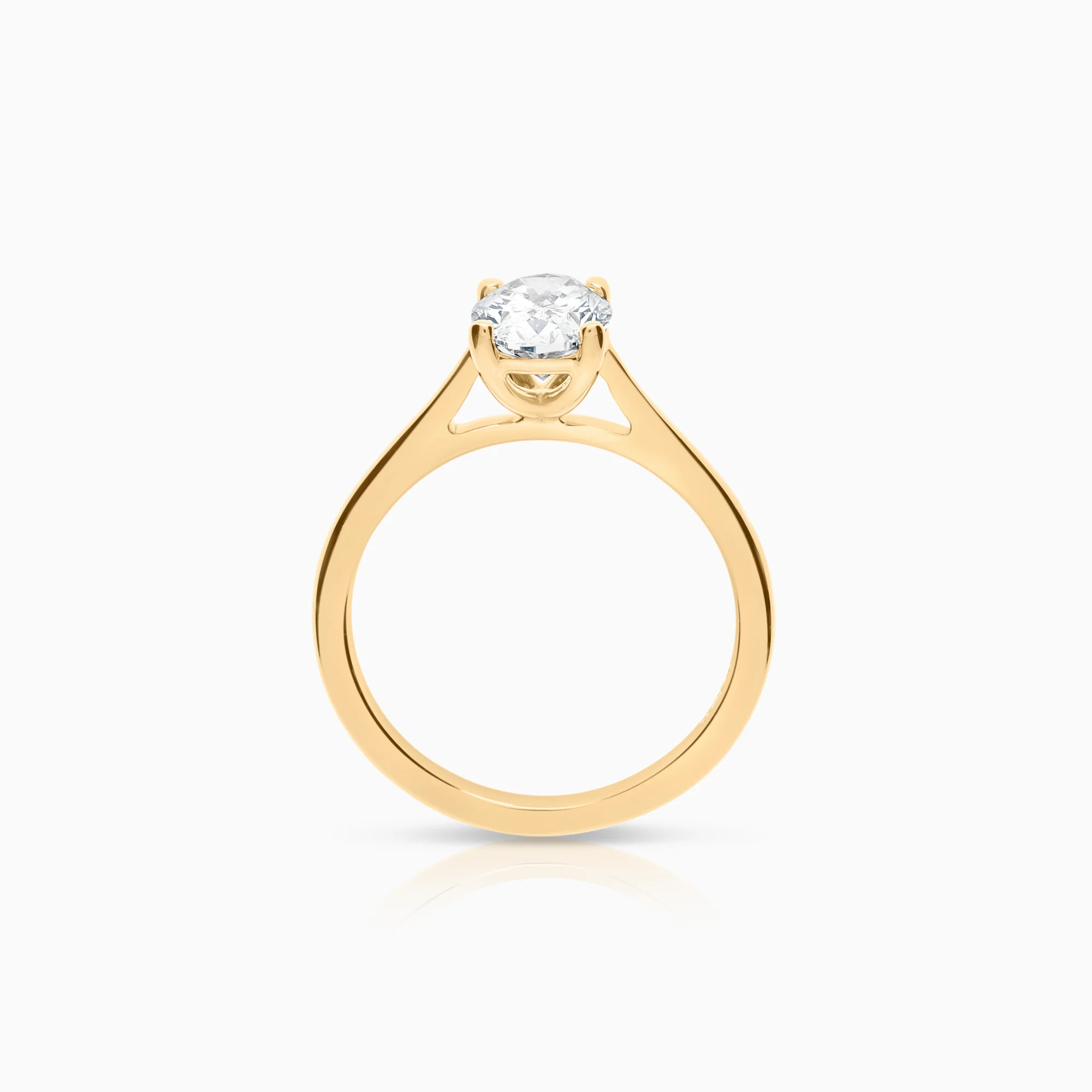 Solitaire ring lab-grown diamond 0.93ct 18K gold - Image 2