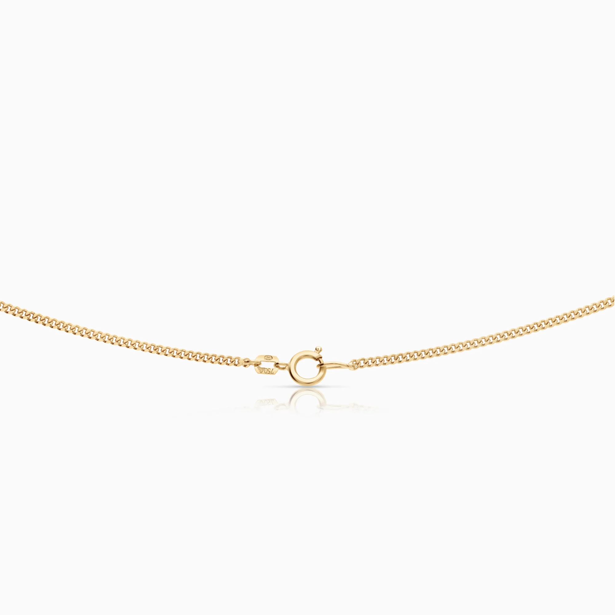 Solitaire necklace 0.03ct 18K gold - Image 3