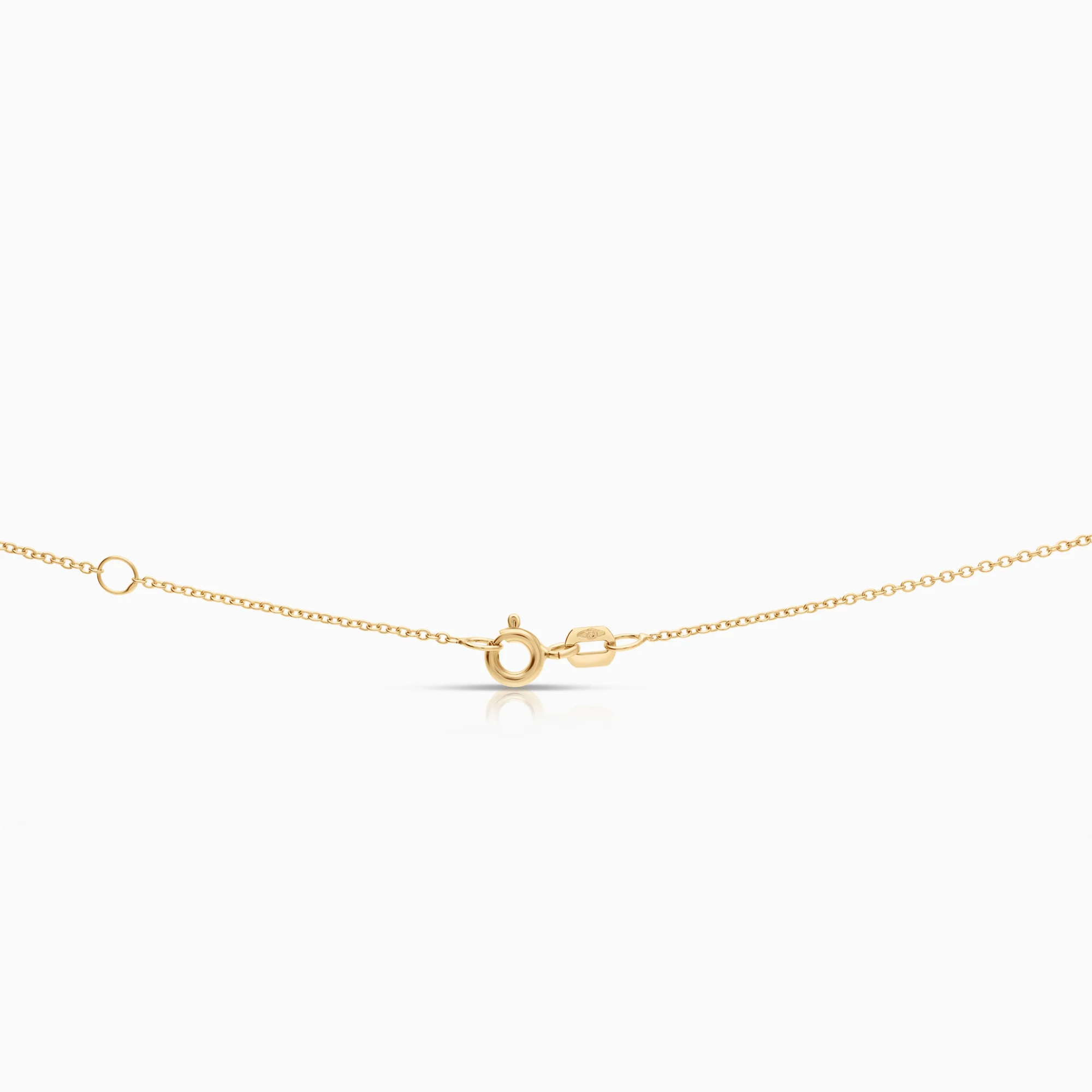 Solitaire necklace 0.04ct 18K gold - Image 2