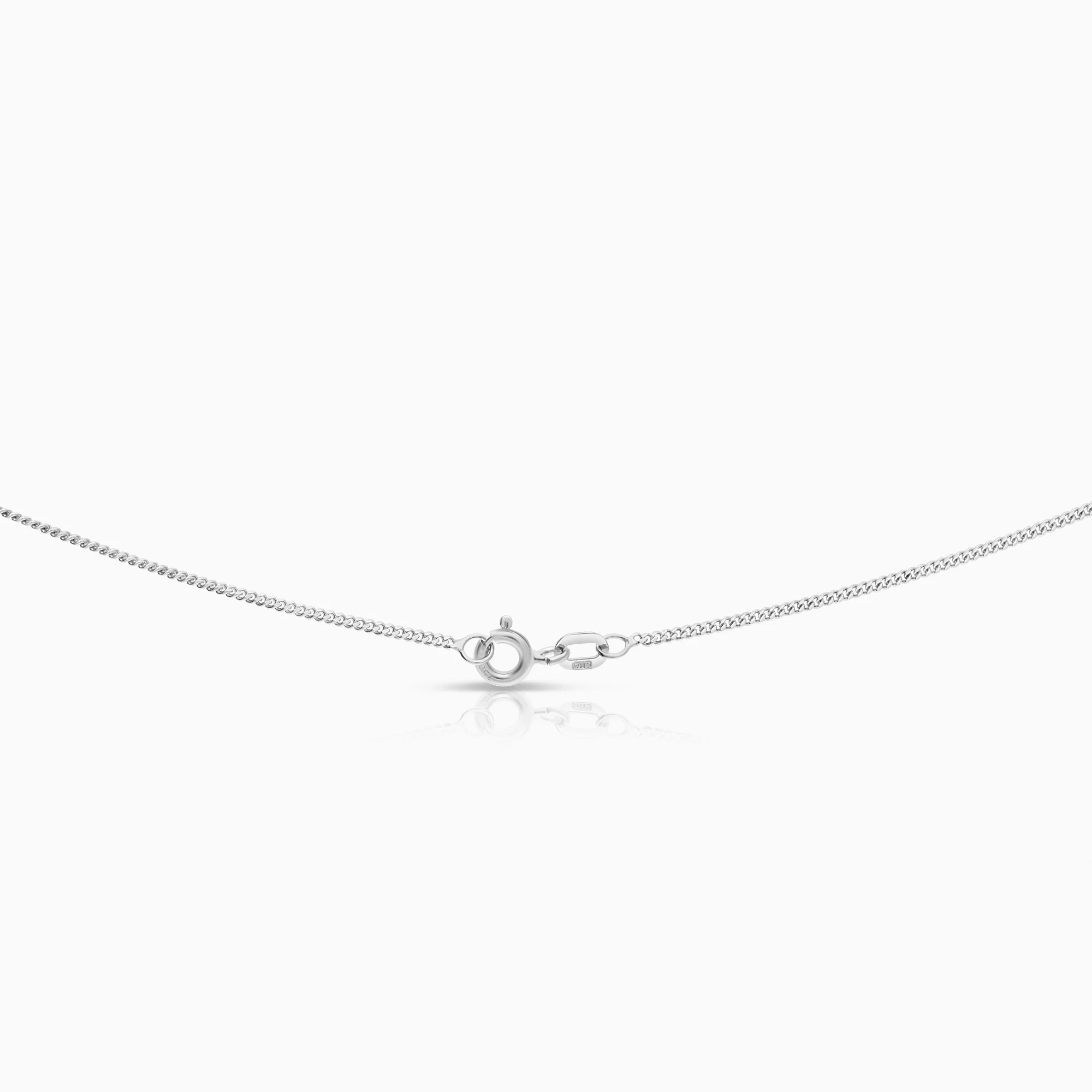 Solitaire necklace 0.10ct 18K white gold - Image 2