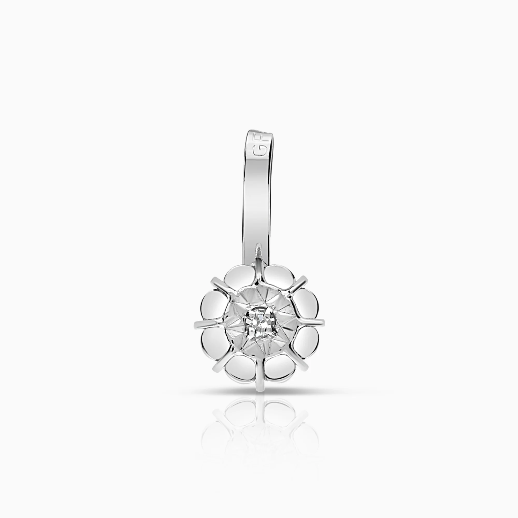 Solitaire pendant 0.005ct 18K white gold