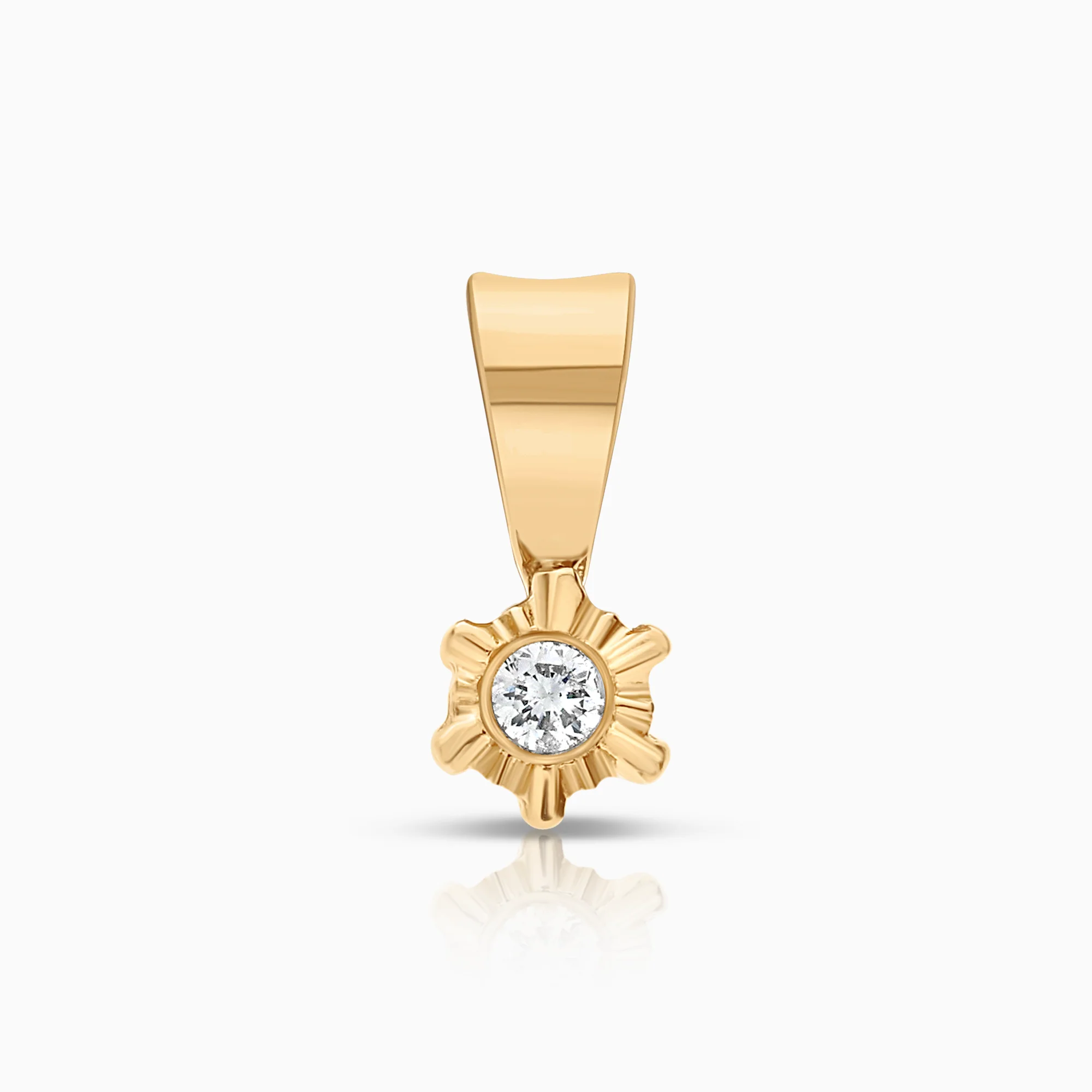 Solitaire pendant 0.02ct 18K gold
