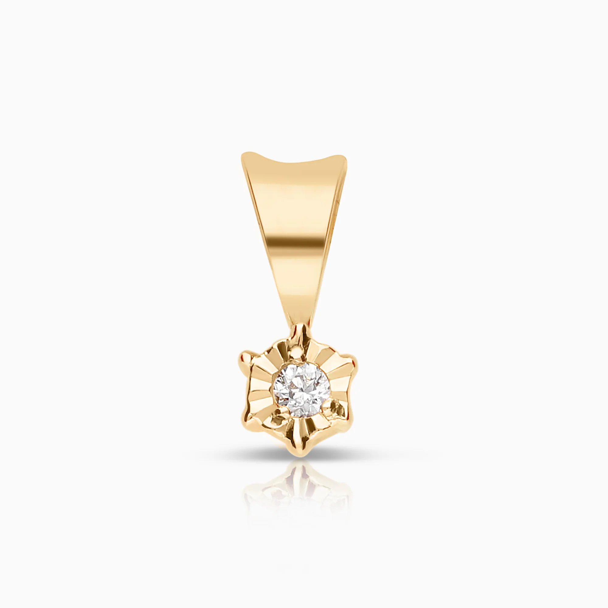 Solitaire pendant 0.02ct 18K gold