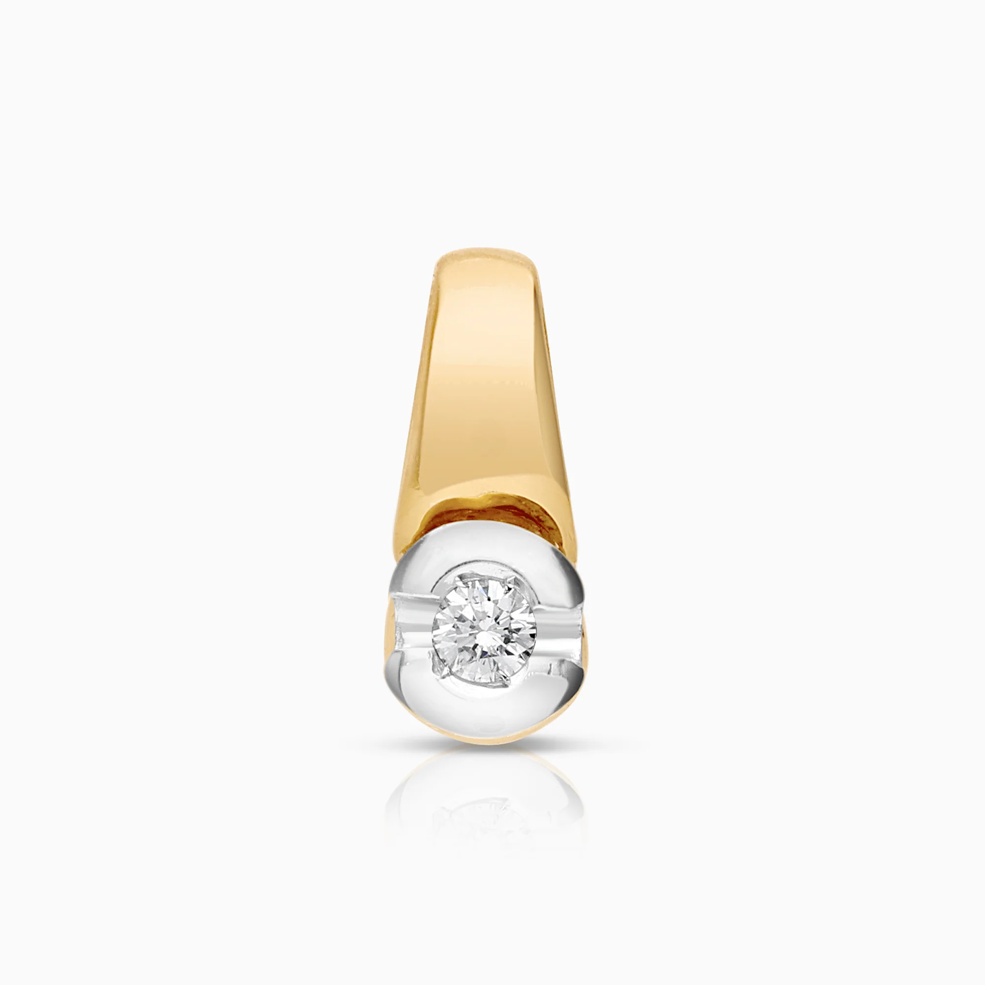 Solitaire pendant 0.04ct 18K gold