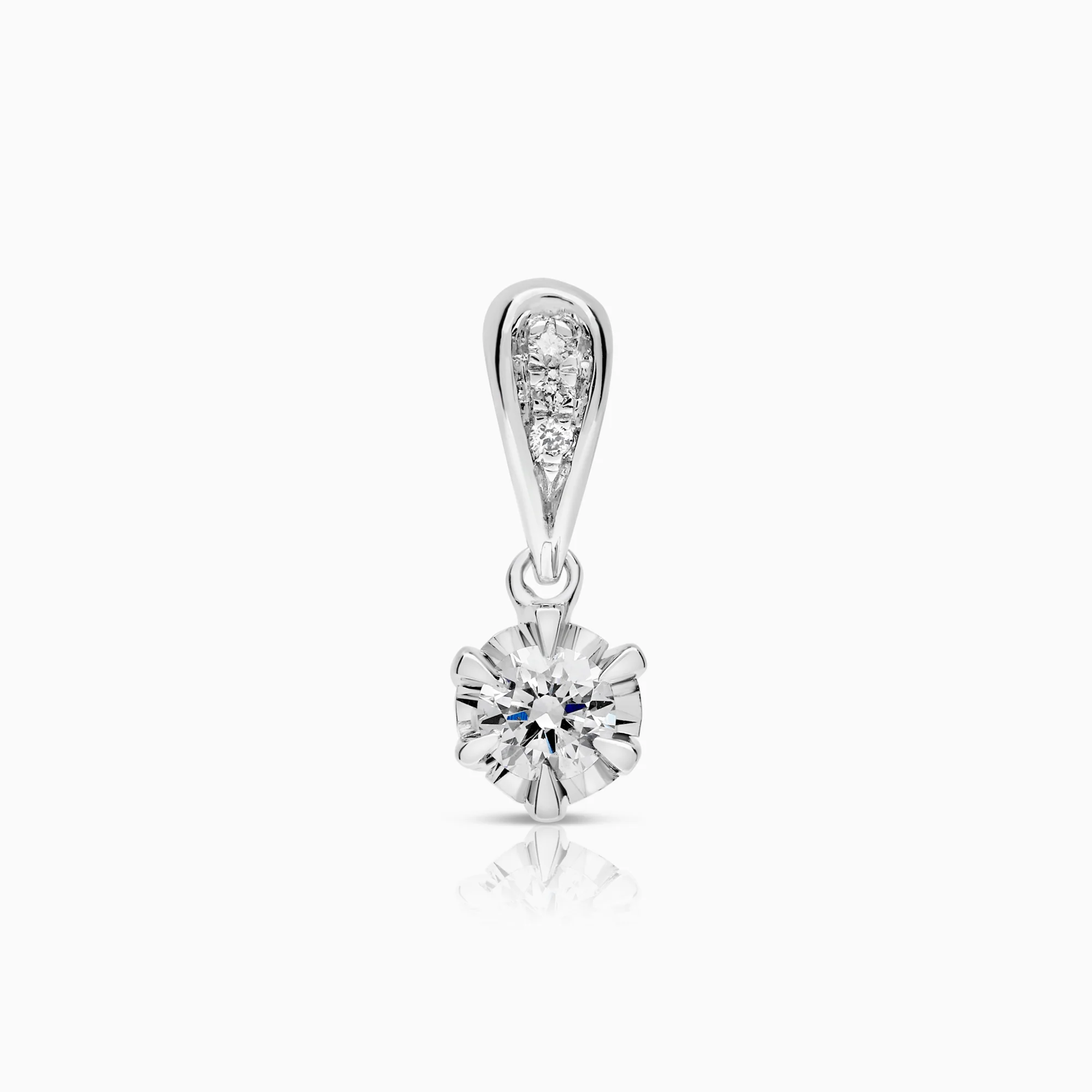 Solitaire pendant 0.09ct 18K white gold