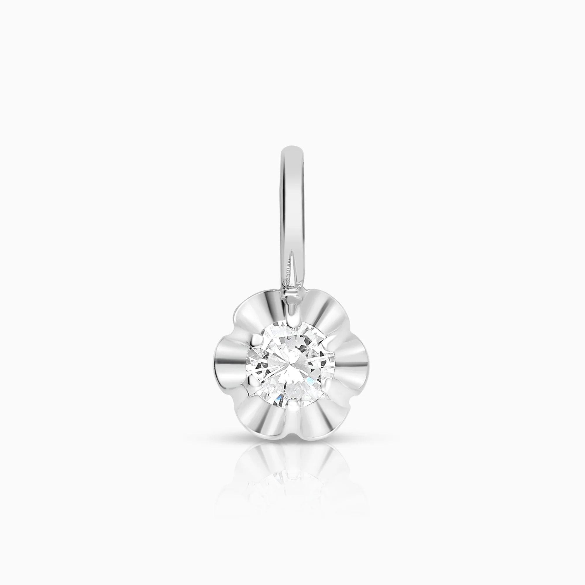 Solitaire pendant 0.15ct 18K white gold