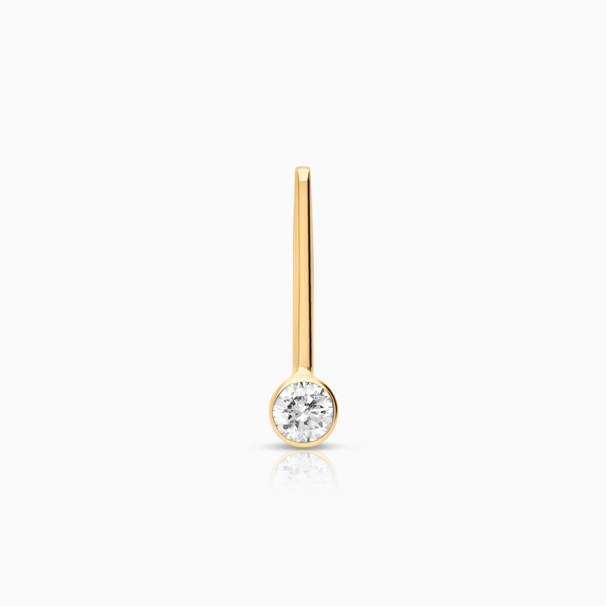 Solitaire pendant 0.23ct 18K gold