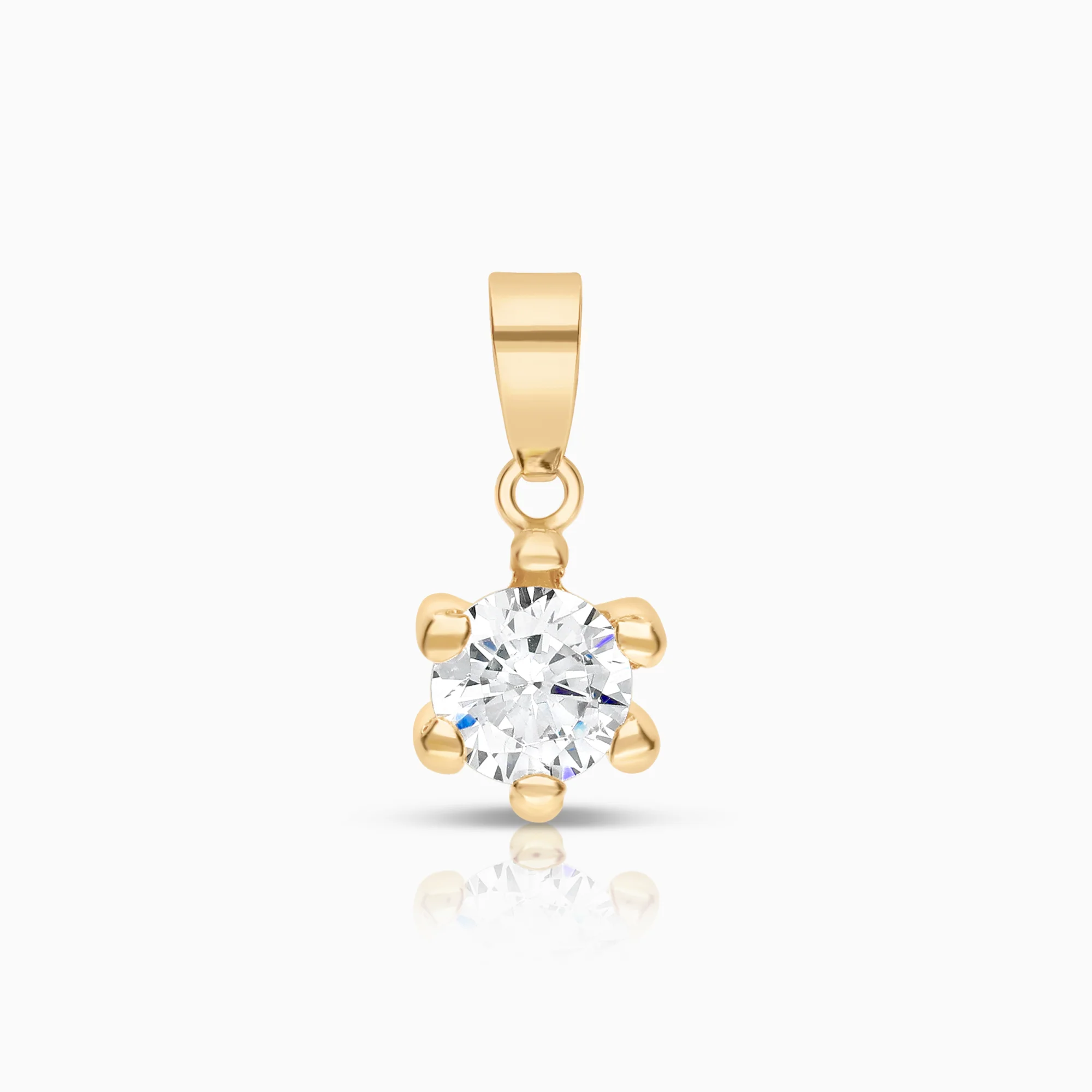 Solitaire pendant 0.42g 18K gold