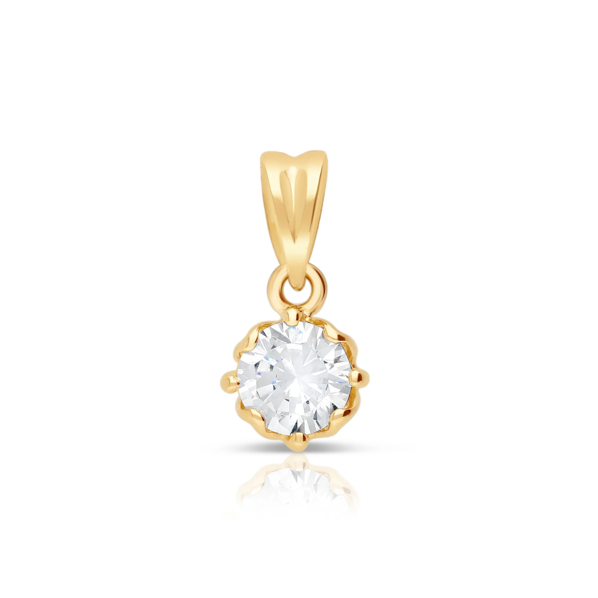 Solitaire pendant 0.85g 14K gold