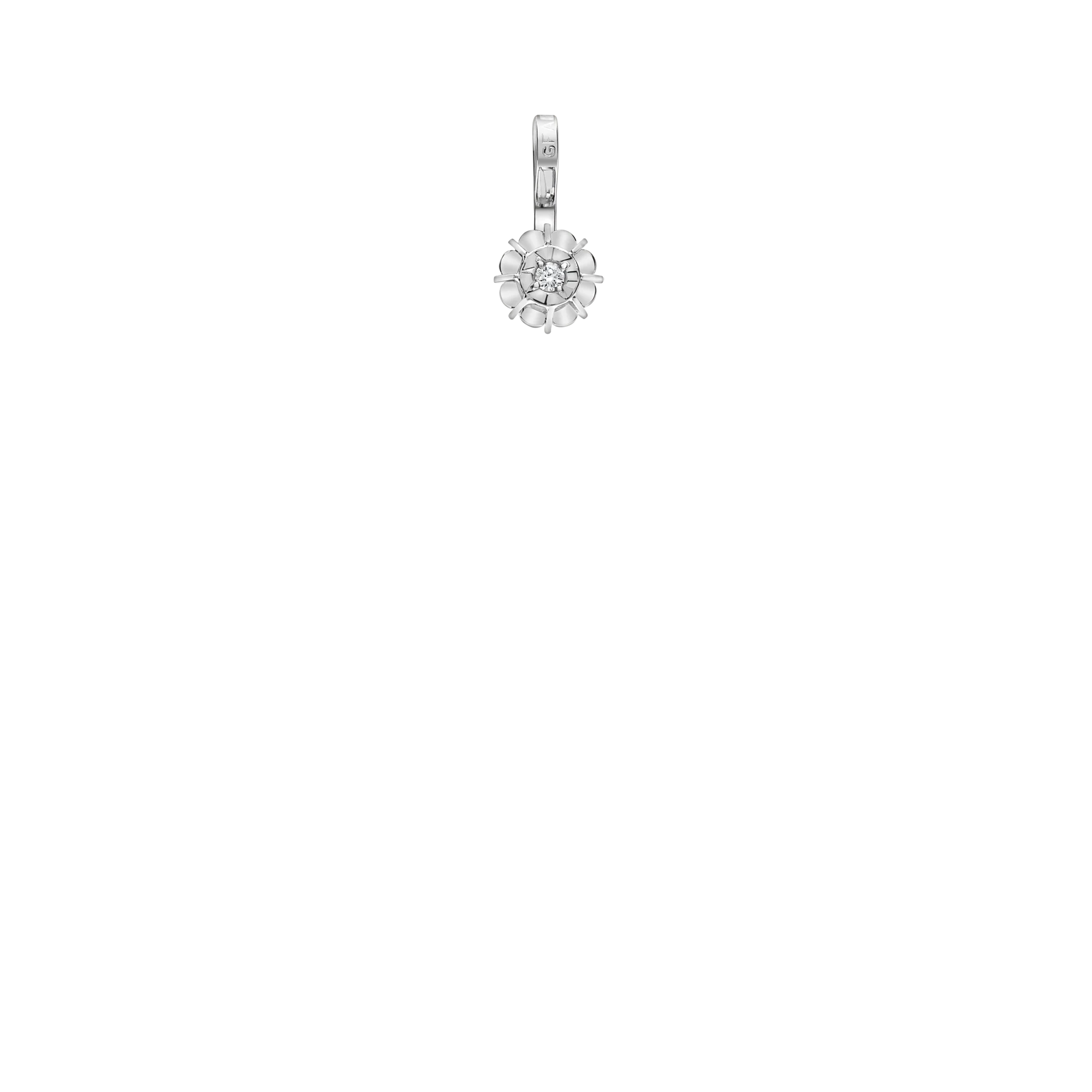 Solitaire pendant 0.015ct 18K white gold - Image 2