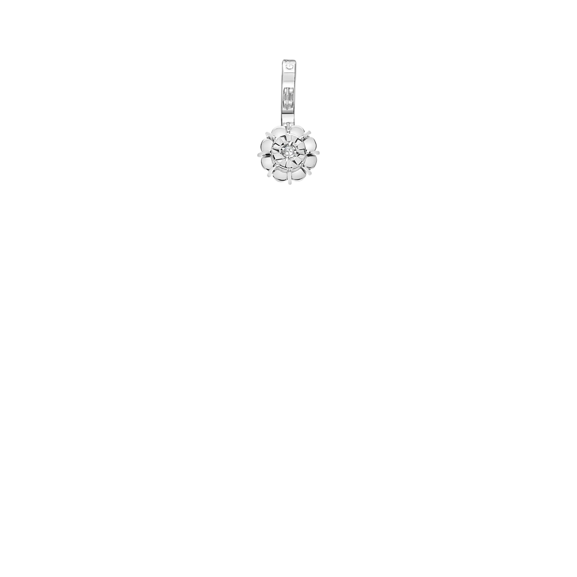 Solitaire pendant 0.01ct 18K white gold - Image 2