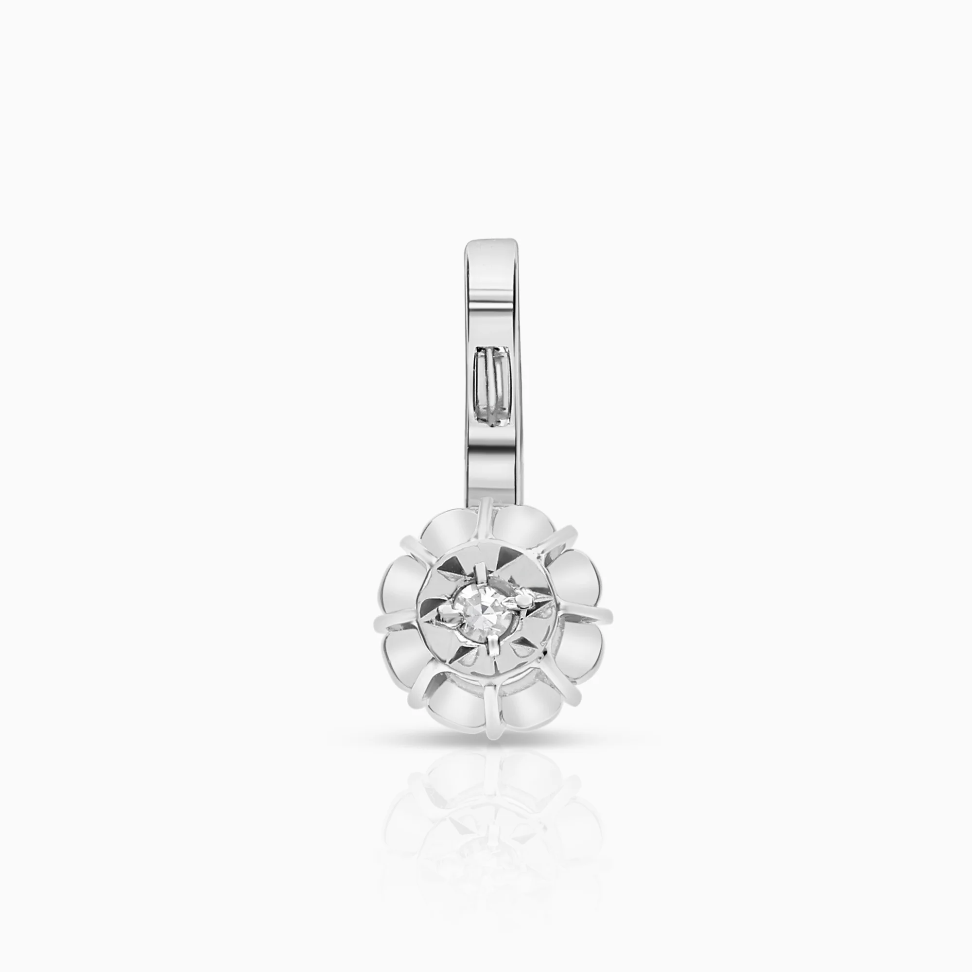 Solitaire pendant 0.01ct 18K white gold