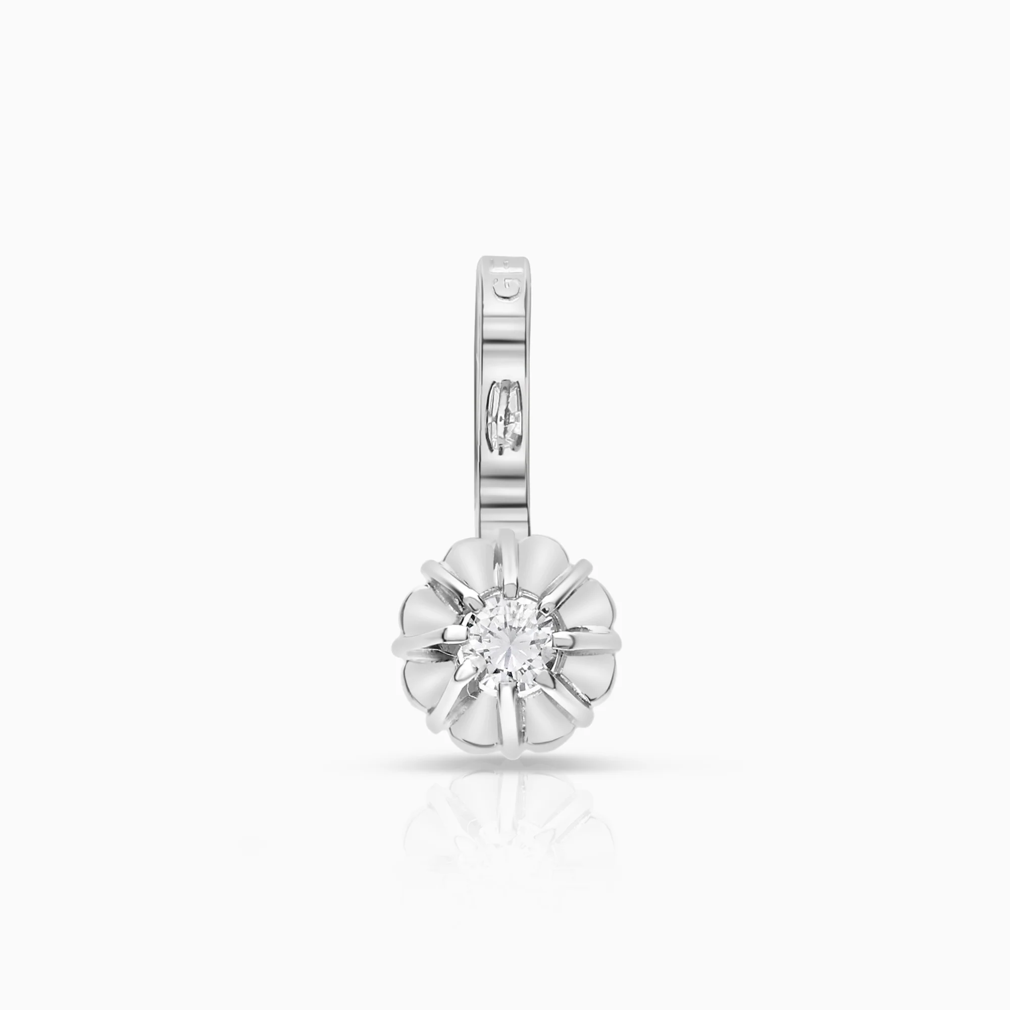Solitaire Pendant 0.04ct 18K White Gold