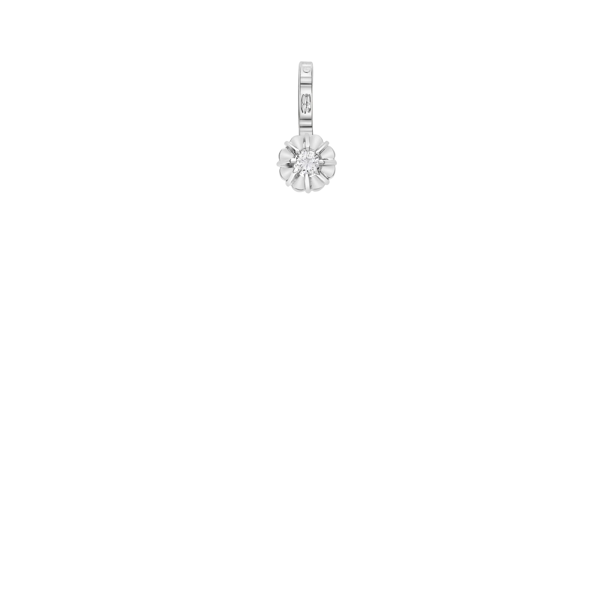 Solitaire Pendant 0.04ct 18K White Gold - Image 2